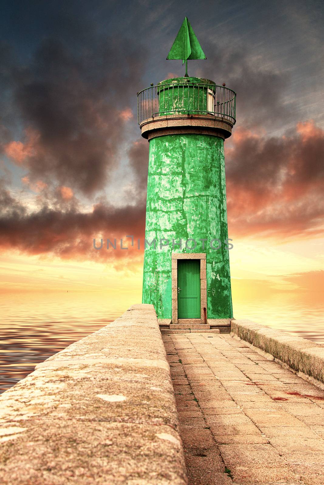 a Magnificent Old Breton Lighthouse