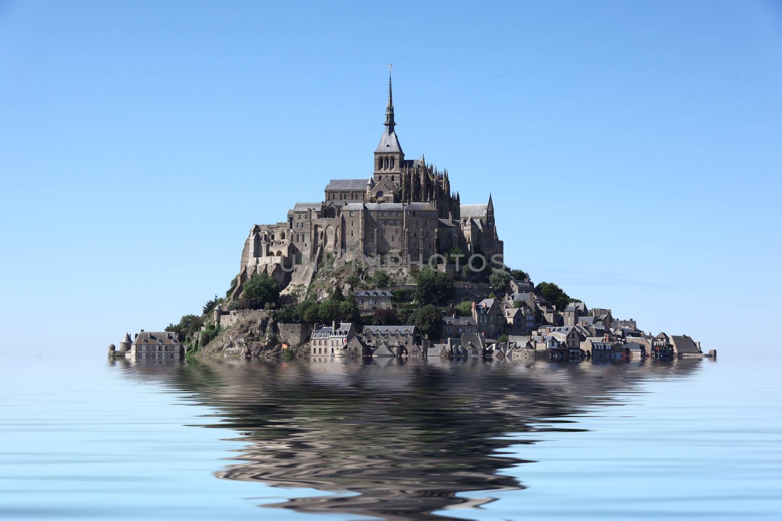 view of Mont Saint Michel abbey