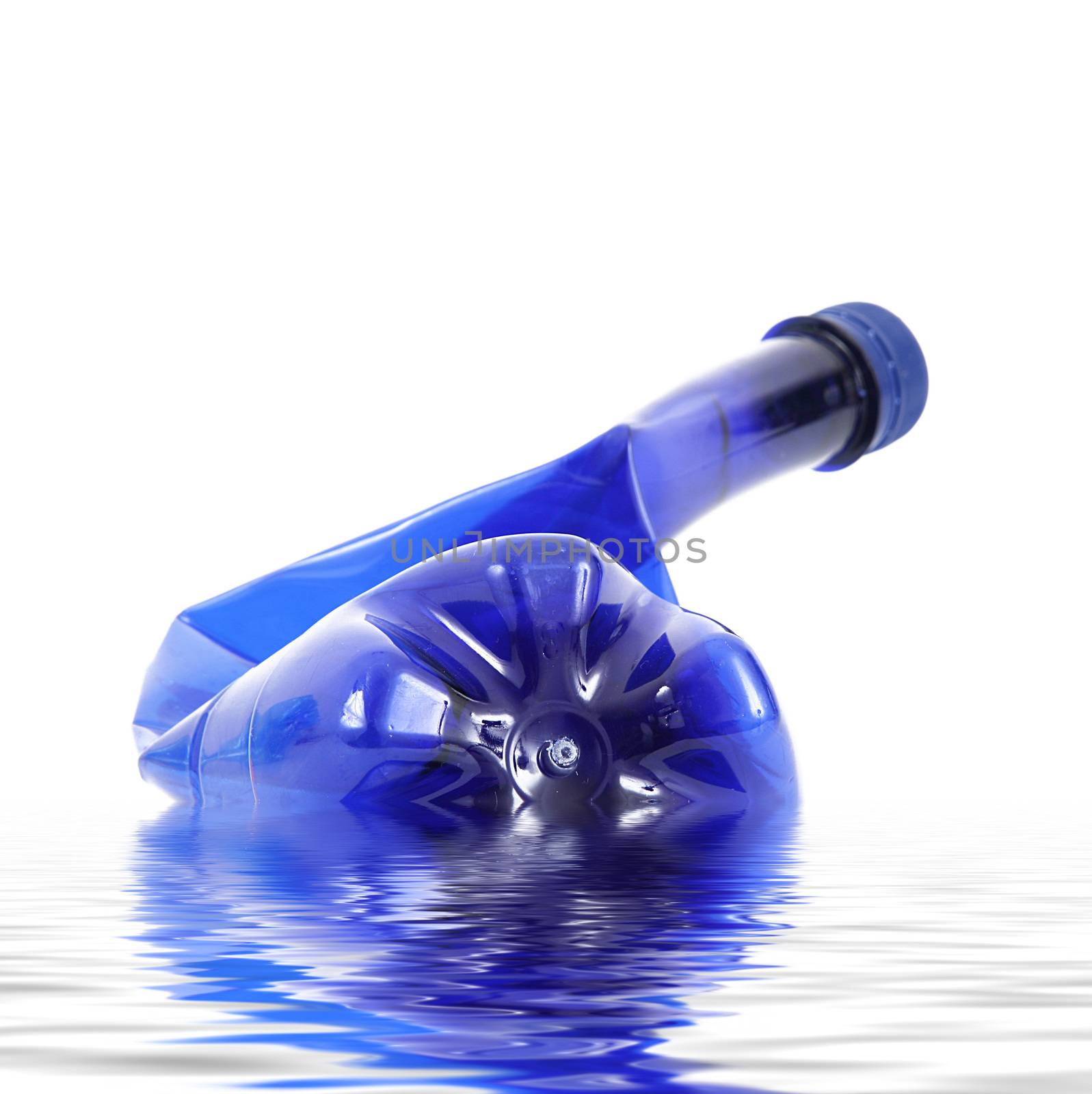 plastic bottle on white background