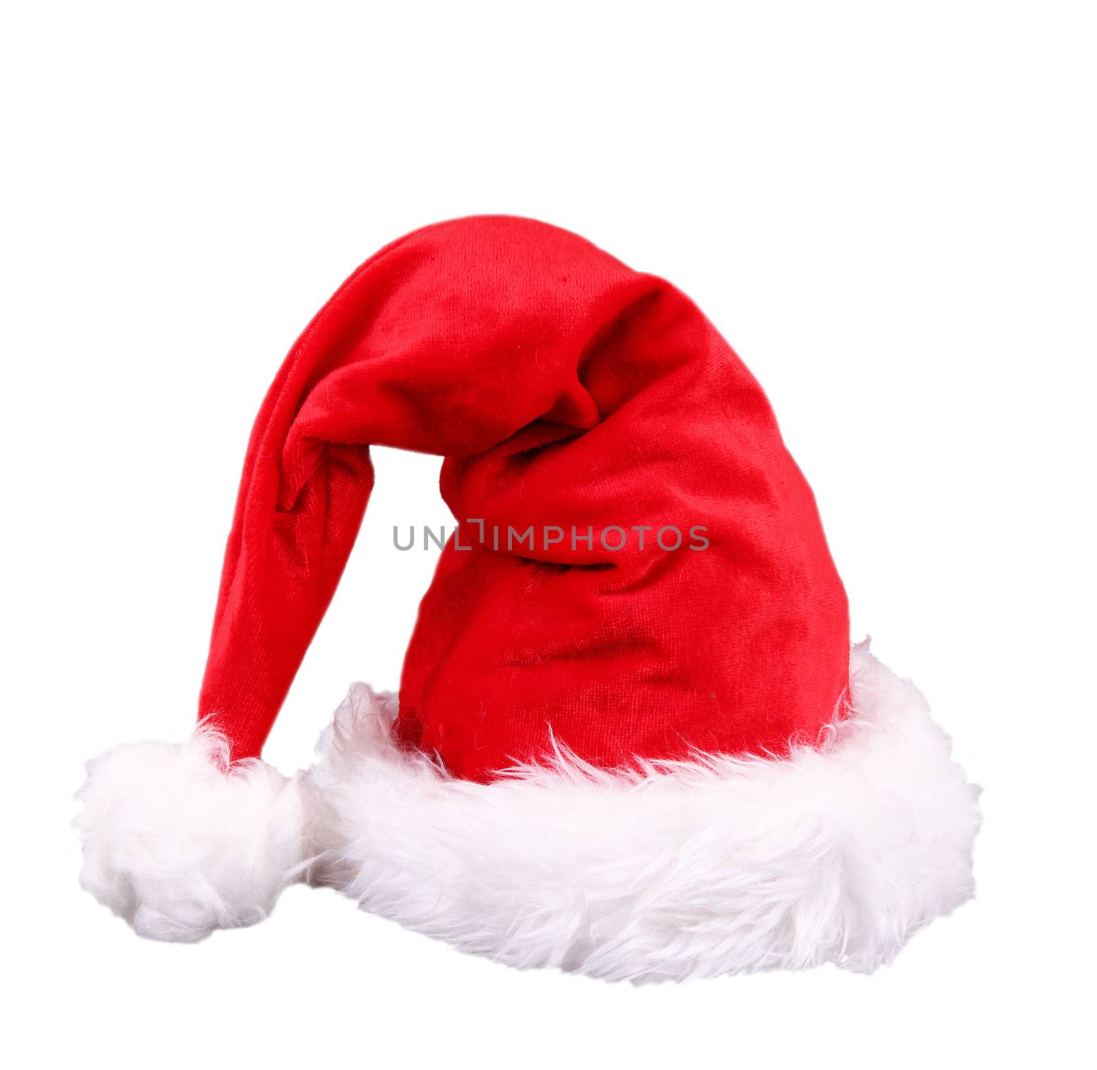 a Santa Claus hat on white background