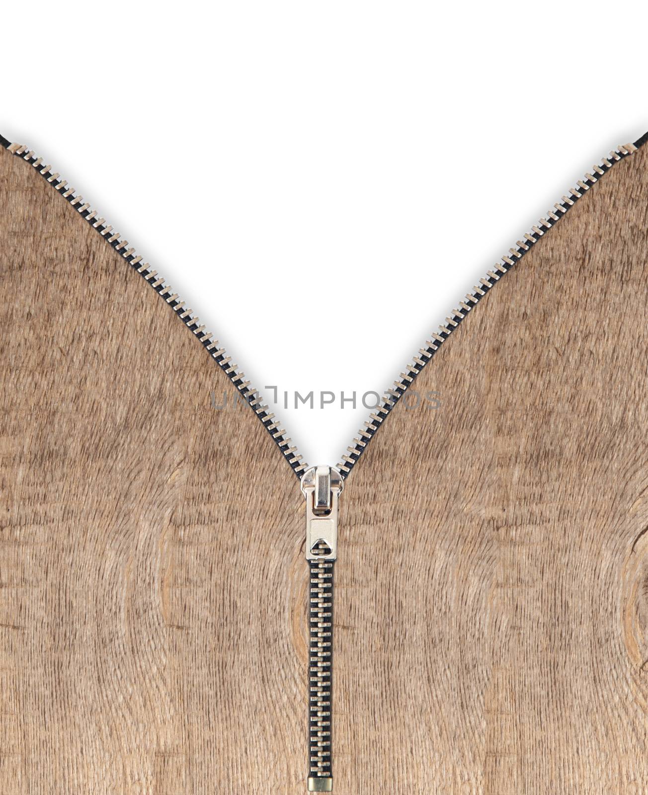 a Zipper Opening wooden background