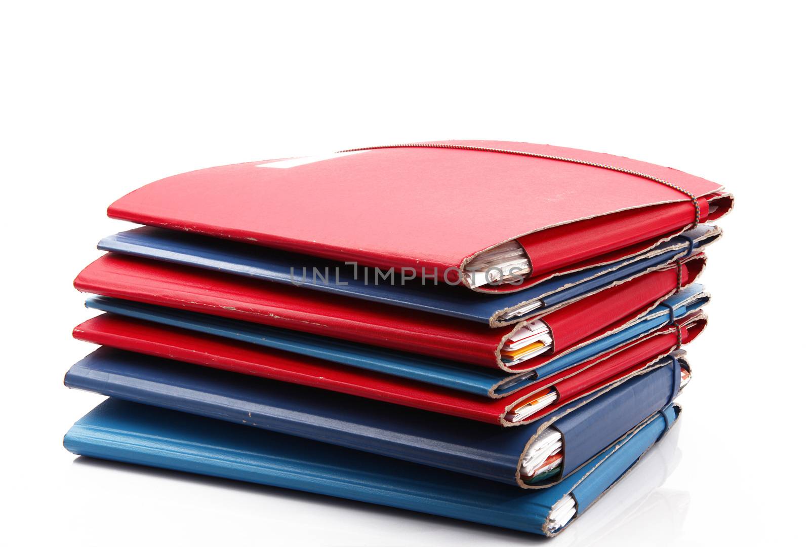 Folders Stores Documents on white background