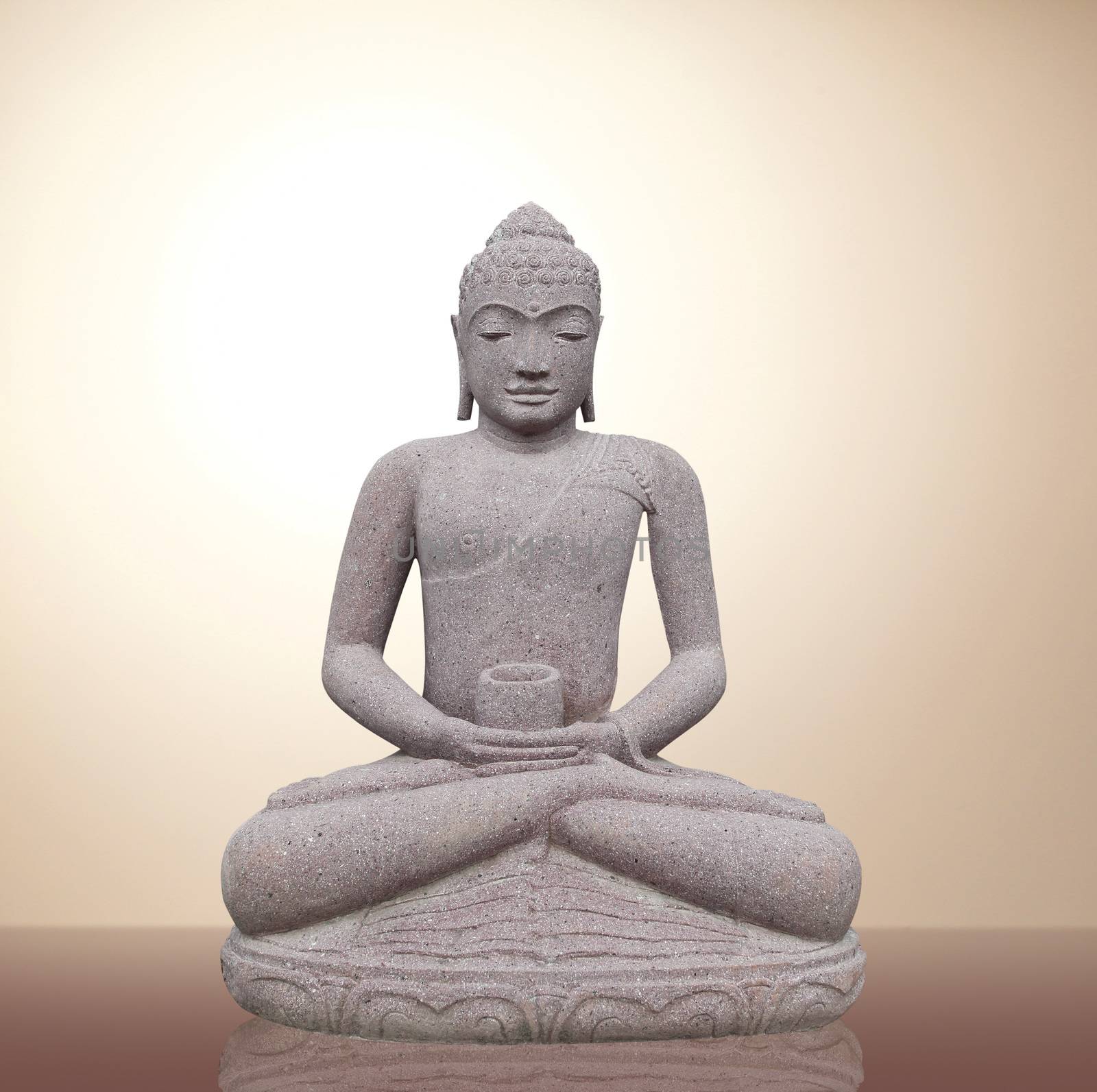 Statue of Buddha on white background