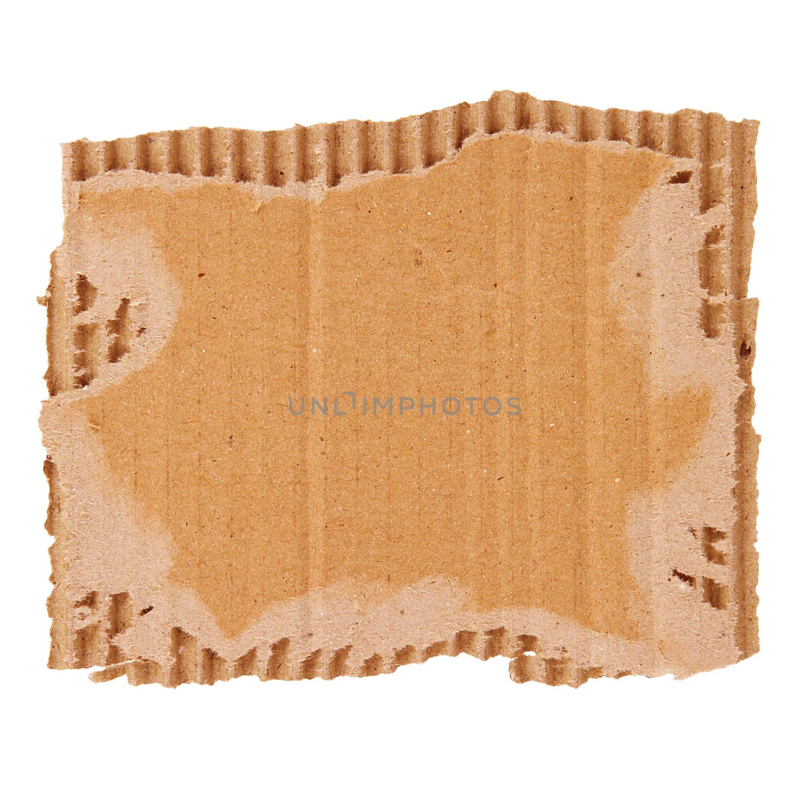 a cardboard for recycle on white background