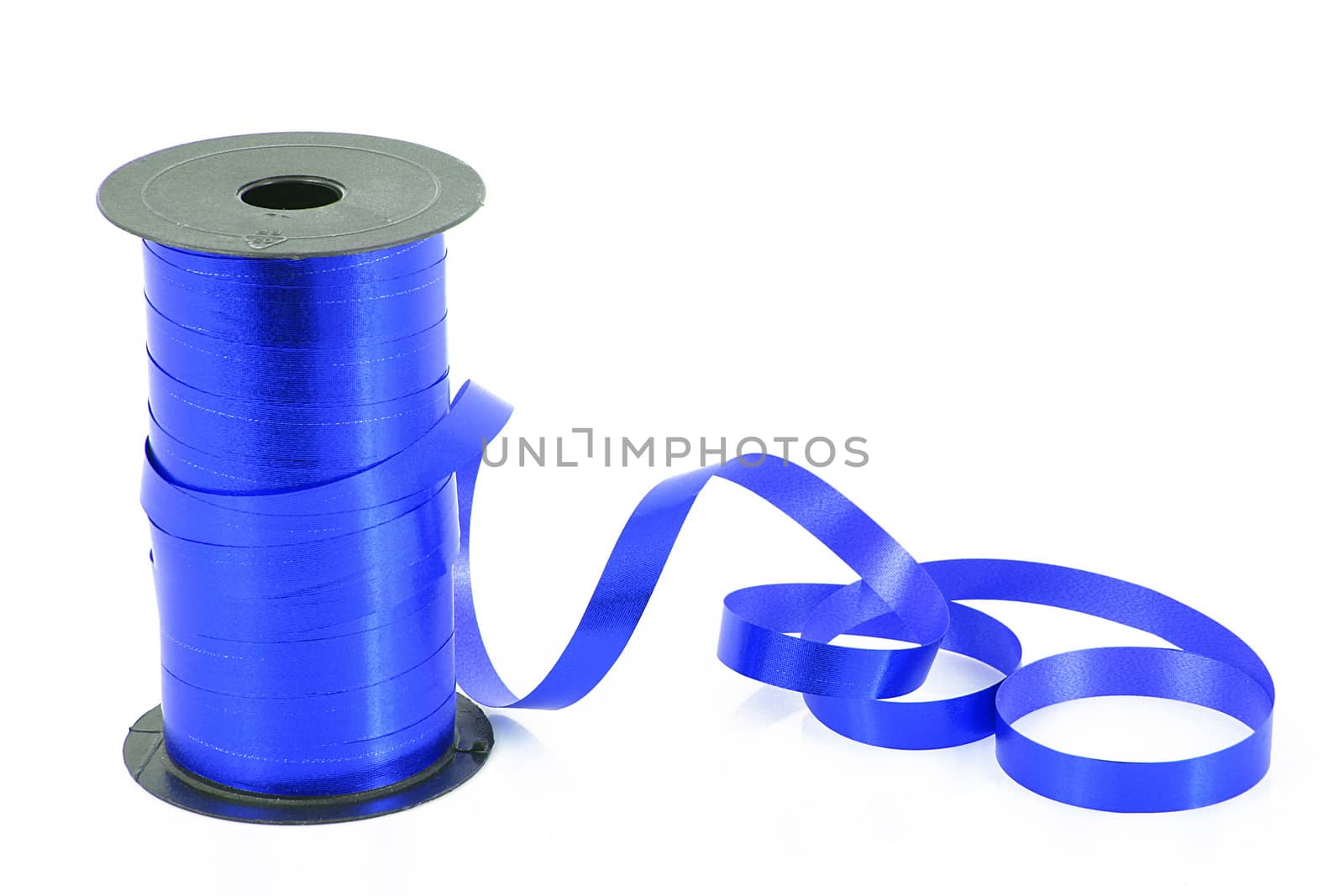 blue ribbon on white background