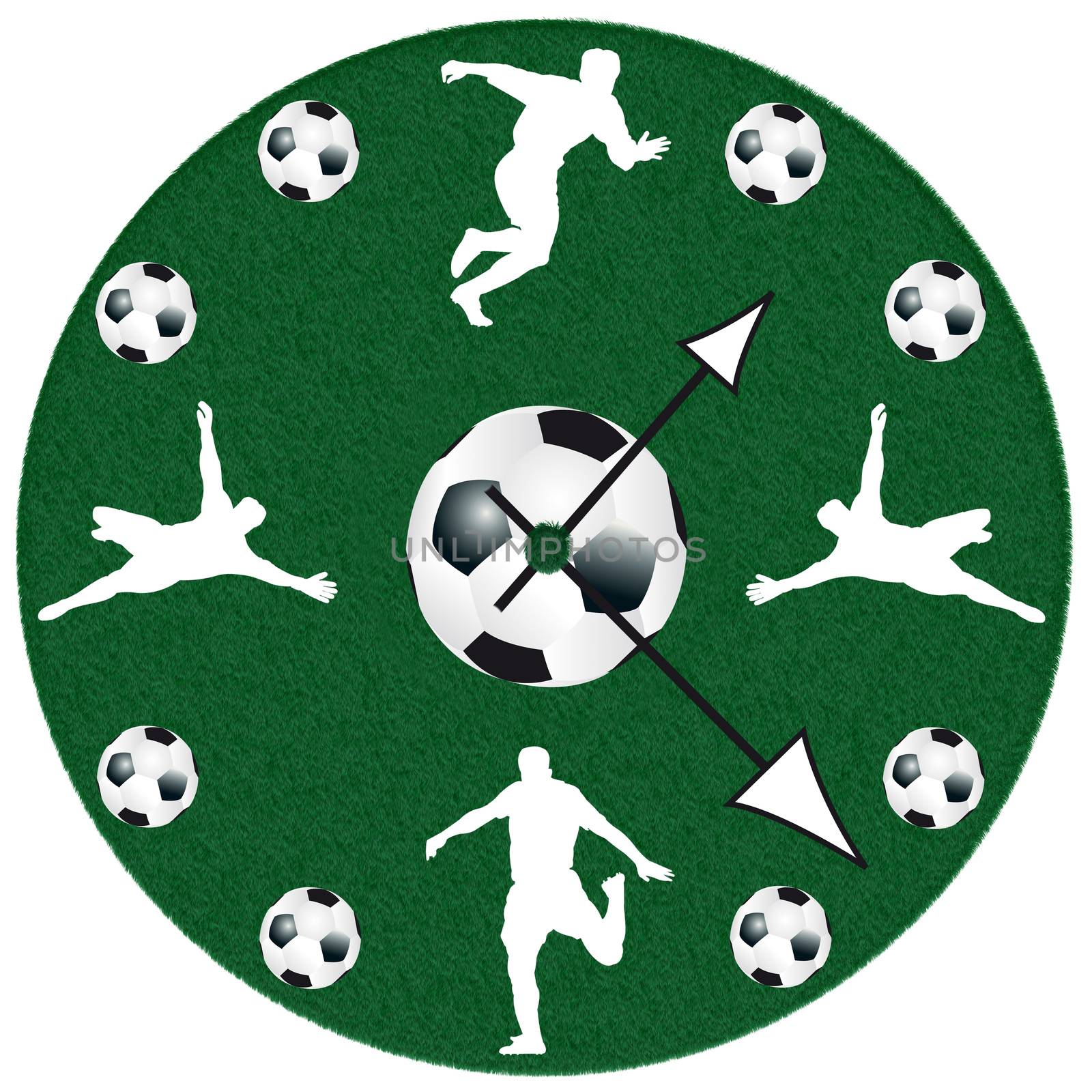soccer watch on white background