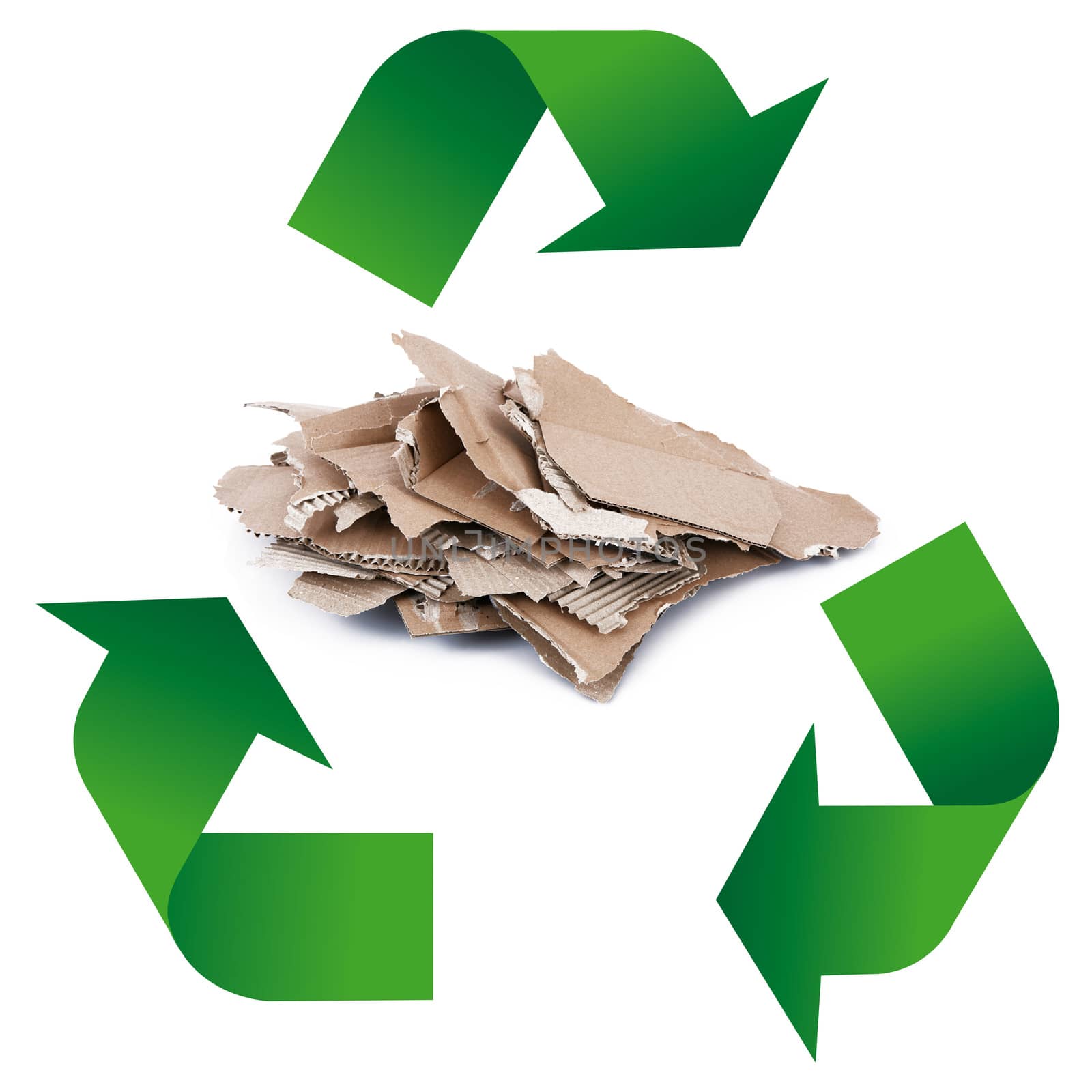Waste recycling Symbol on white background