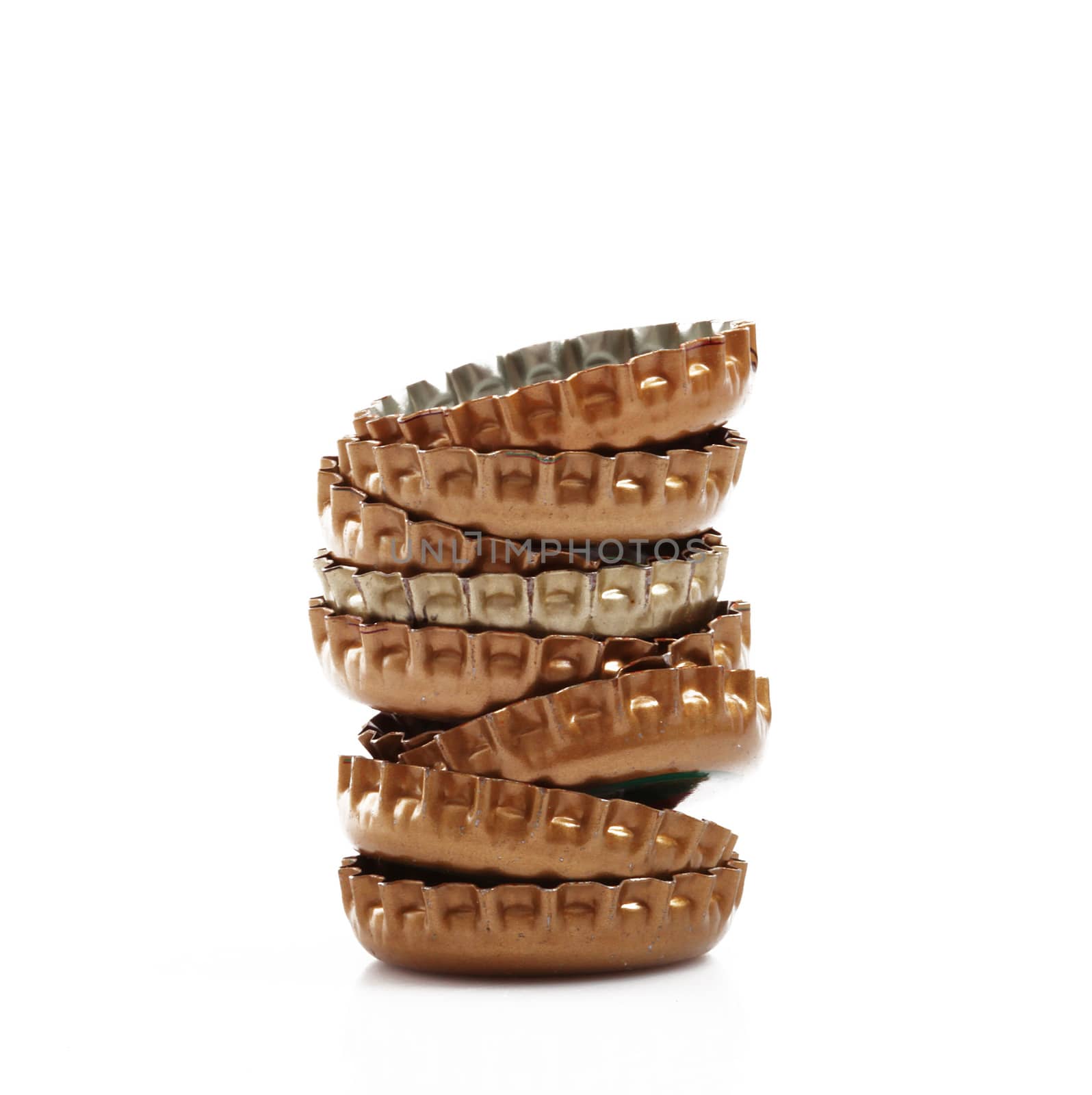 metal cork on white background