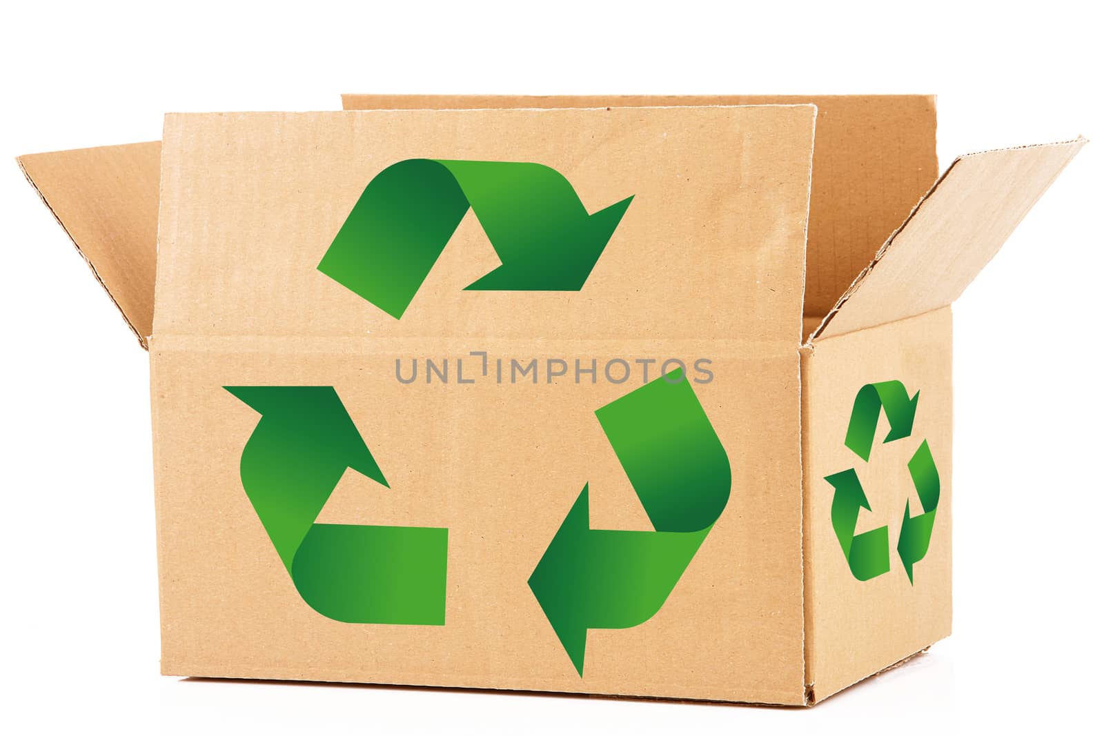 carton box on white background