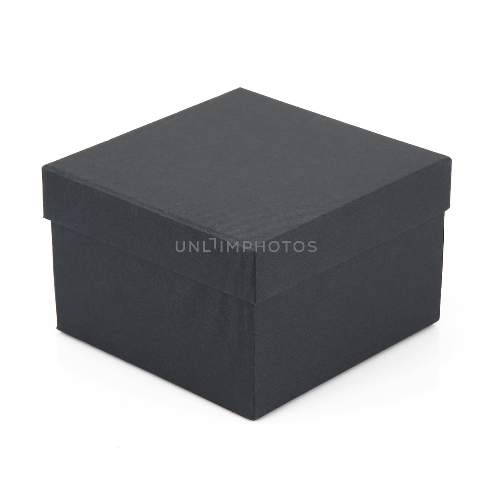 black carton box on white background