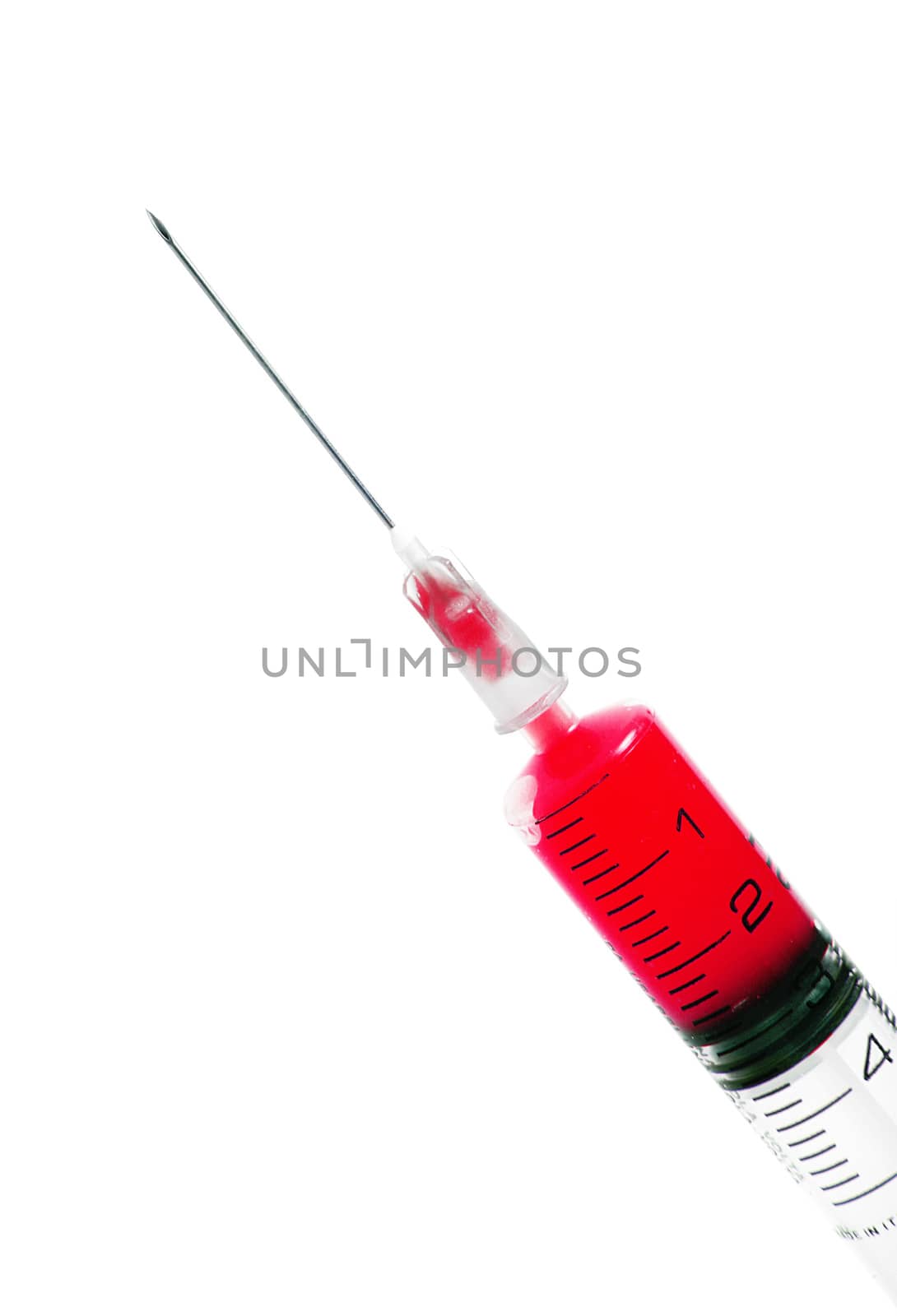 isolated syringe on white background