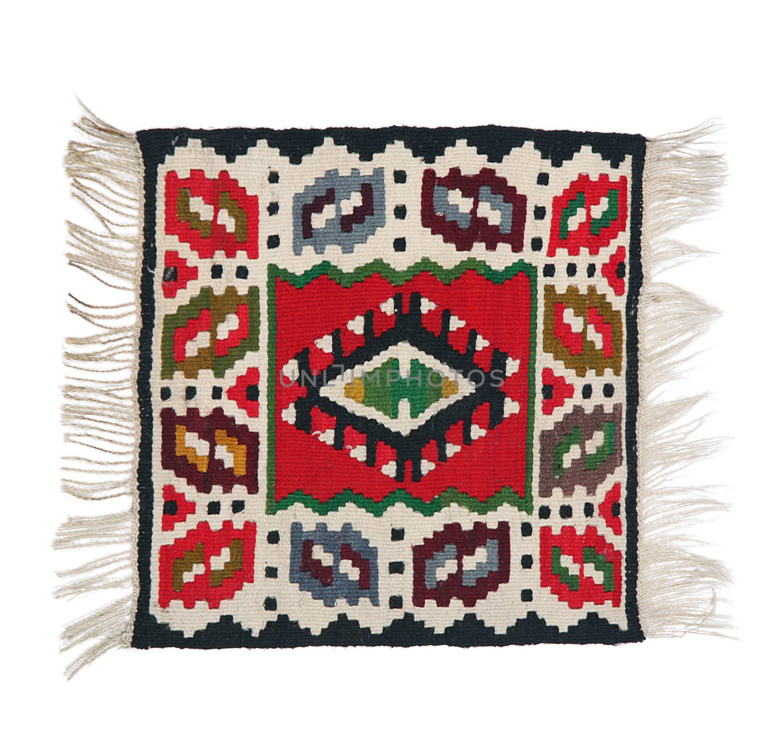 a precious persian carpet on white background