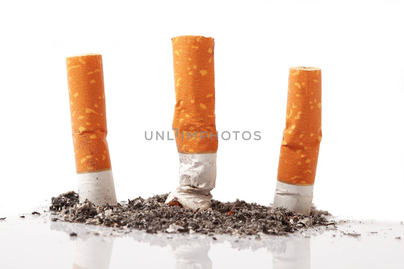isolated cigarette on white background