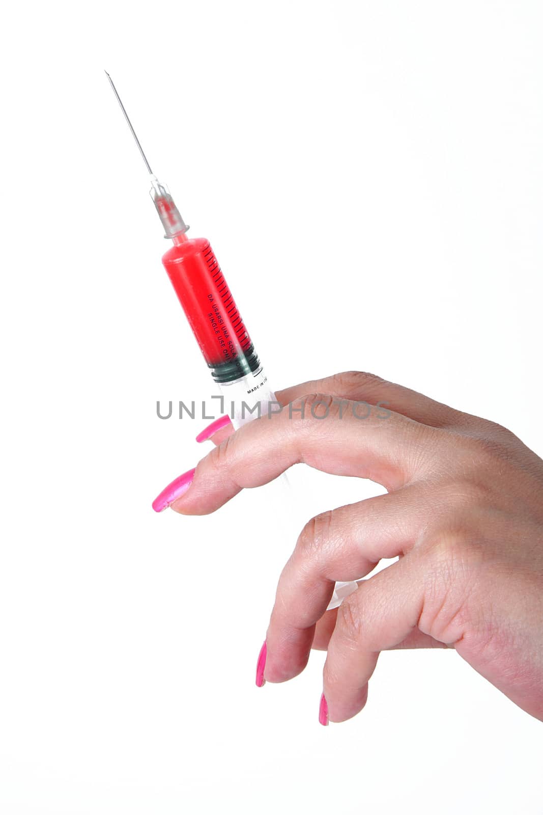 isolated syringe on white background