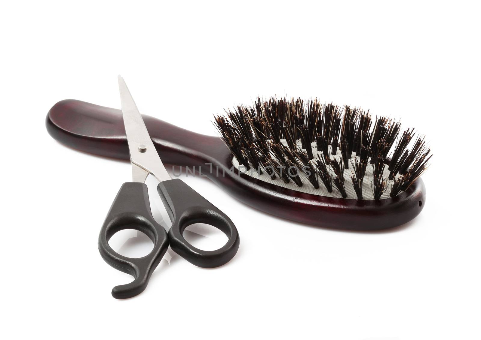 Hairdresser Tools on white background
