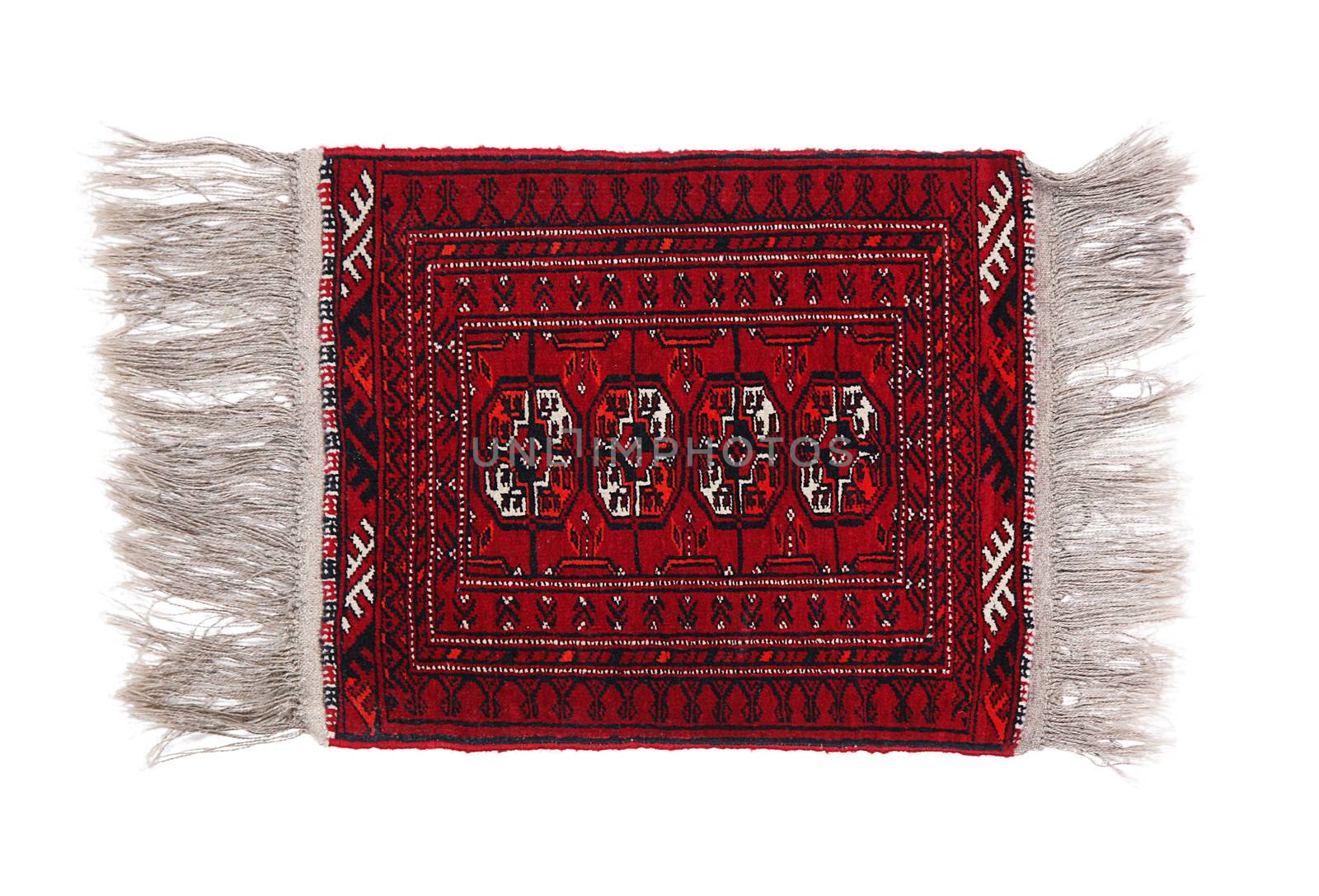 a precious persian carpet on white background