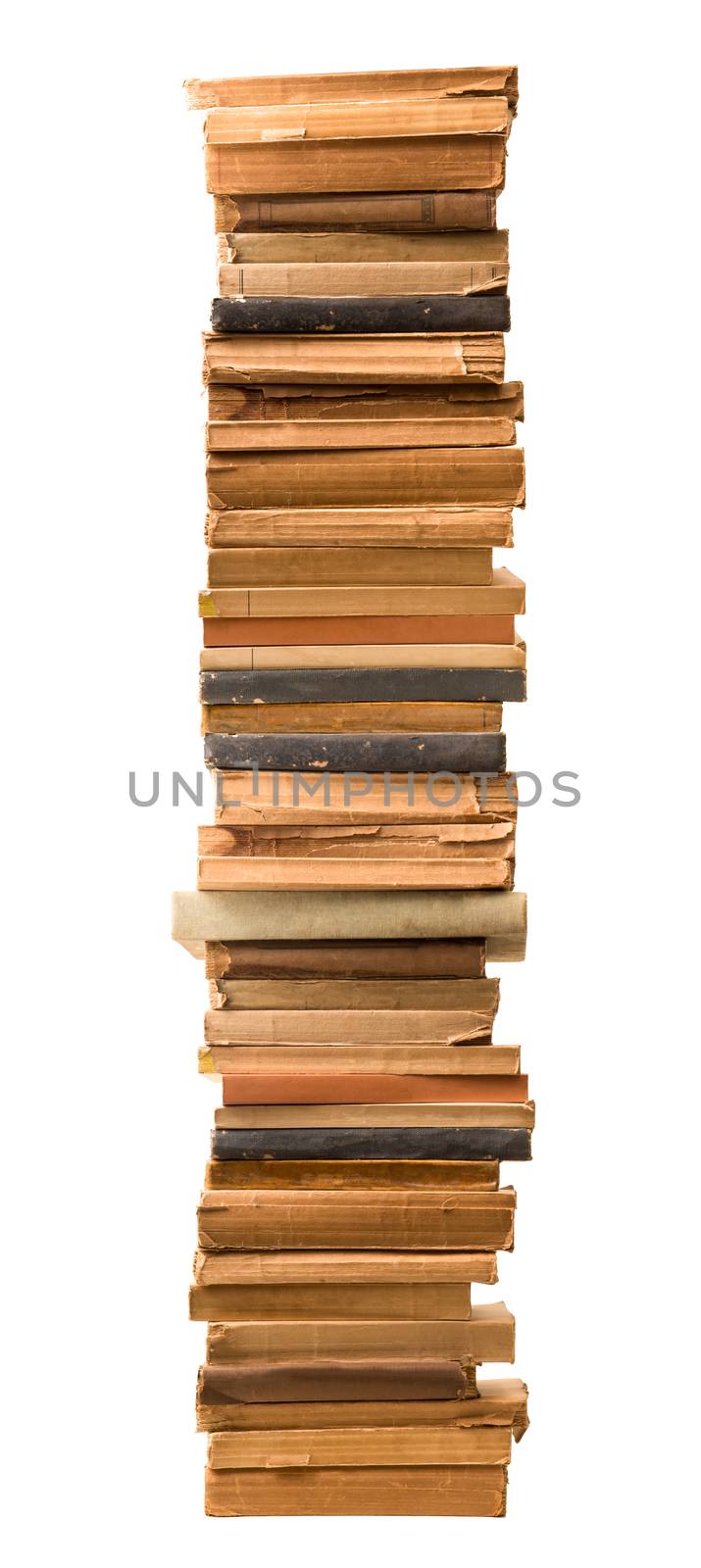 Stack of  books in white background by photobeps