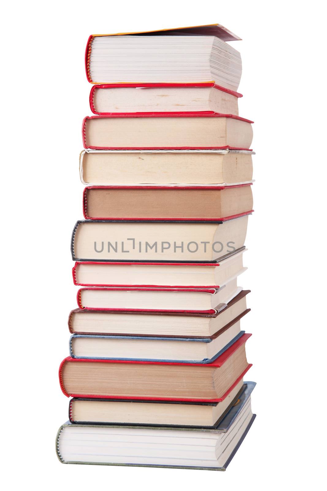 Stack of  books in white background by photobeps