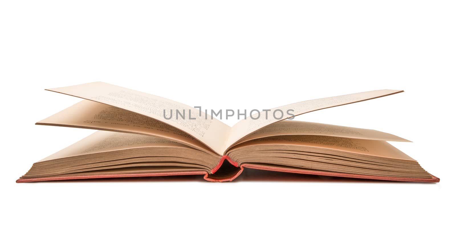 old open book in white background by photobeps