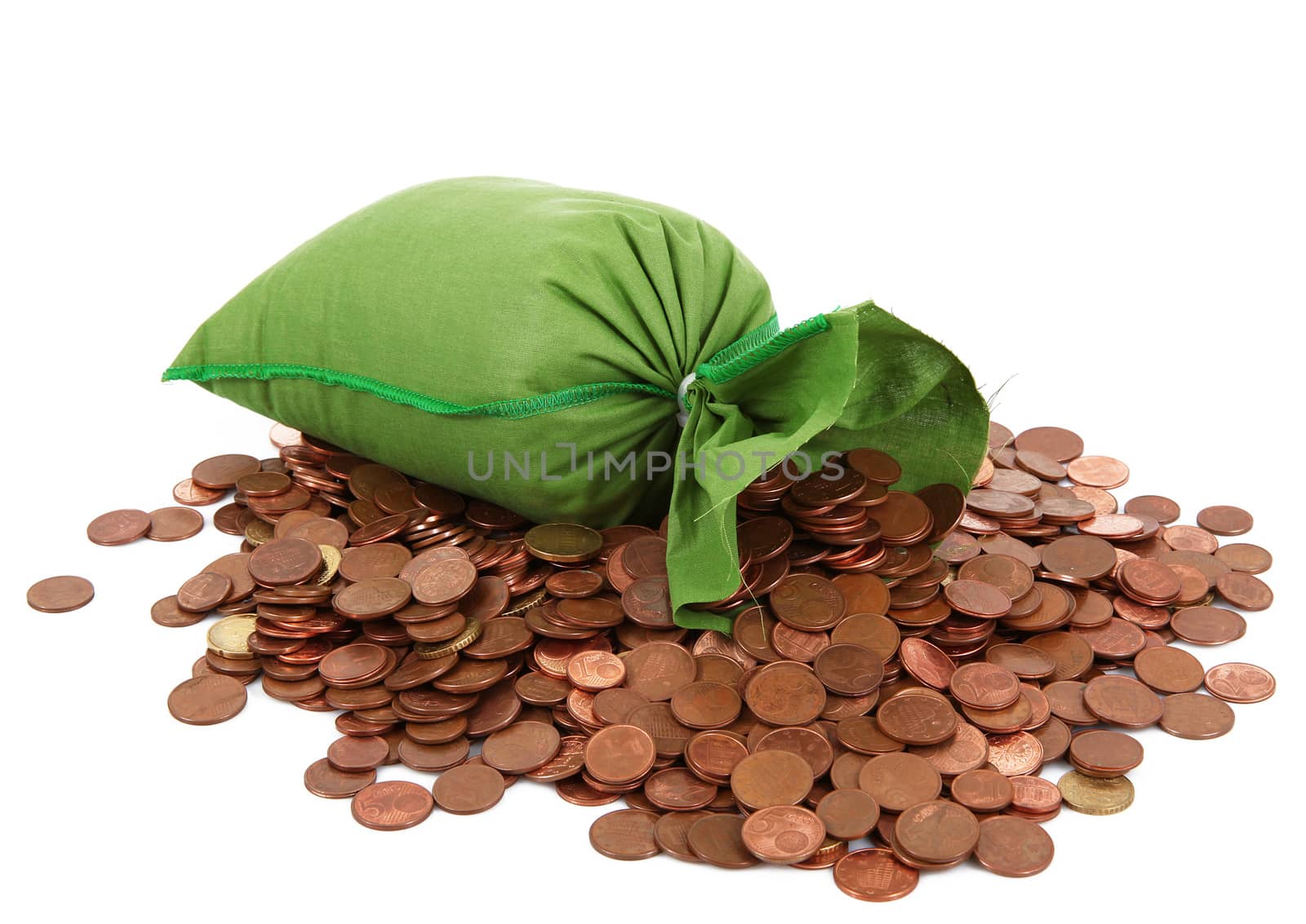 lot of money on white background