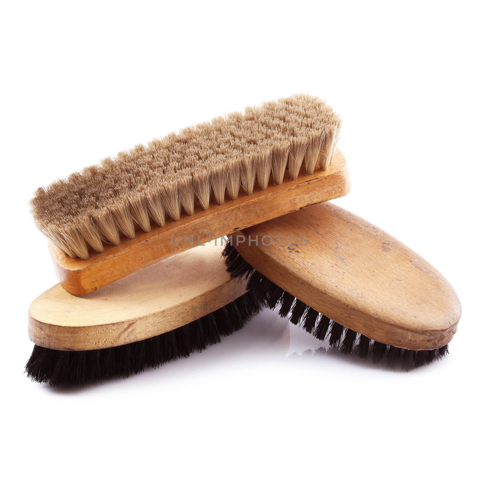 old brush on white background