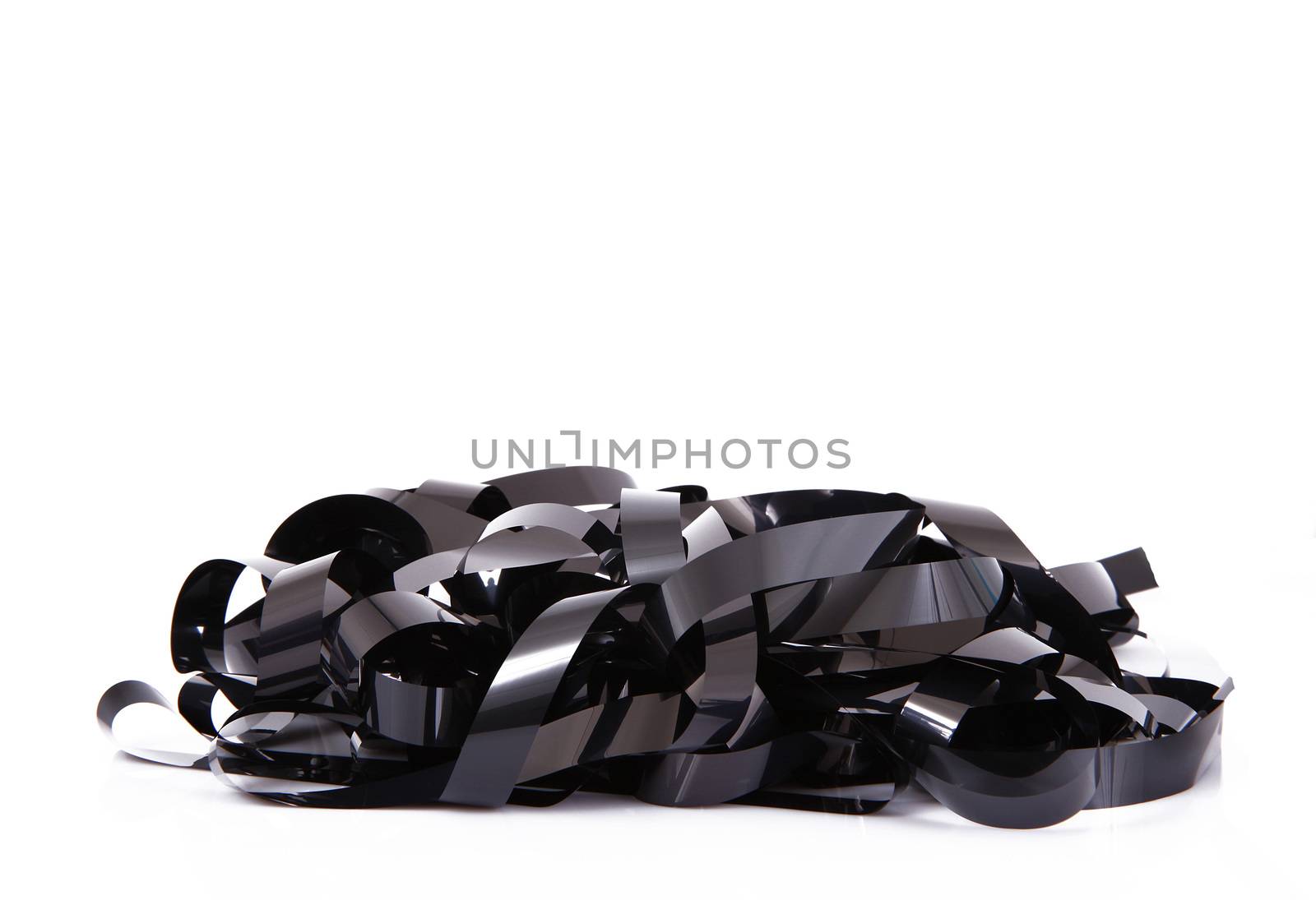 old video cassette tape on white background