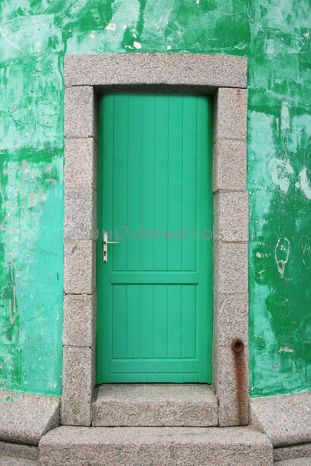 an Entrance with old vintage door