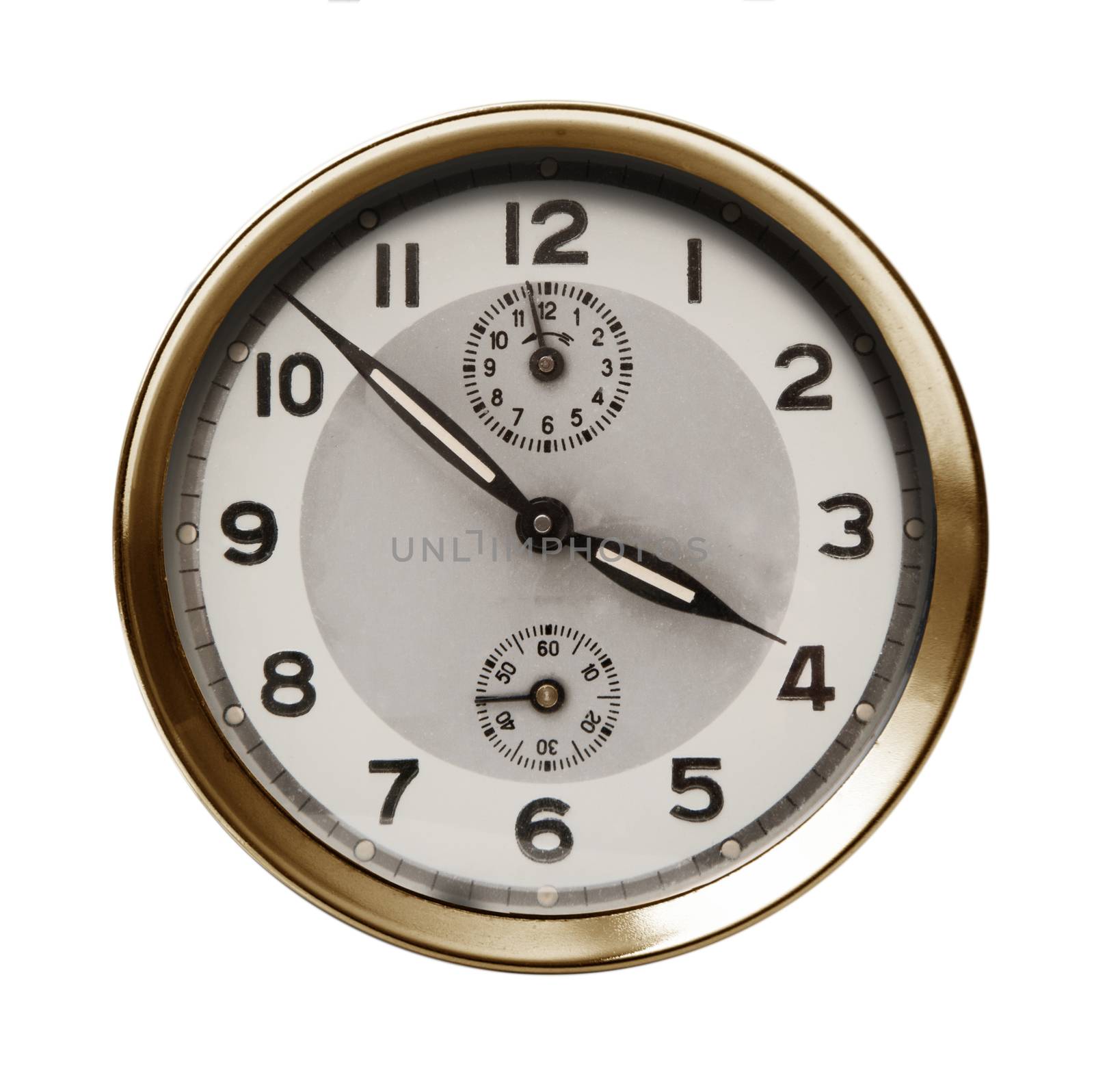 isolated alarm clock on white background