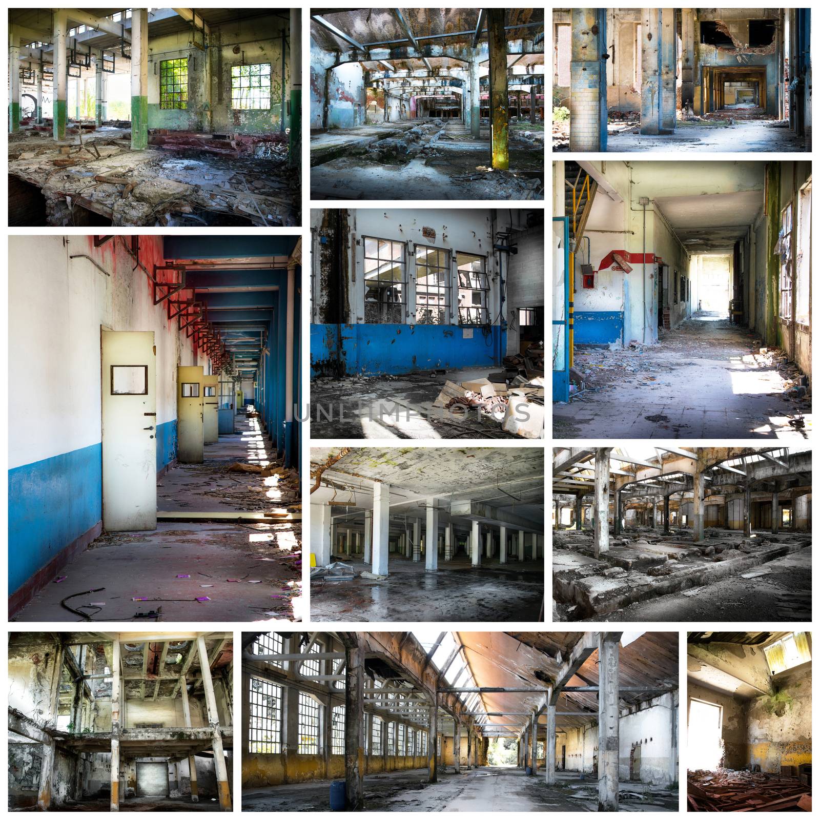 a desolate abandoned factory view