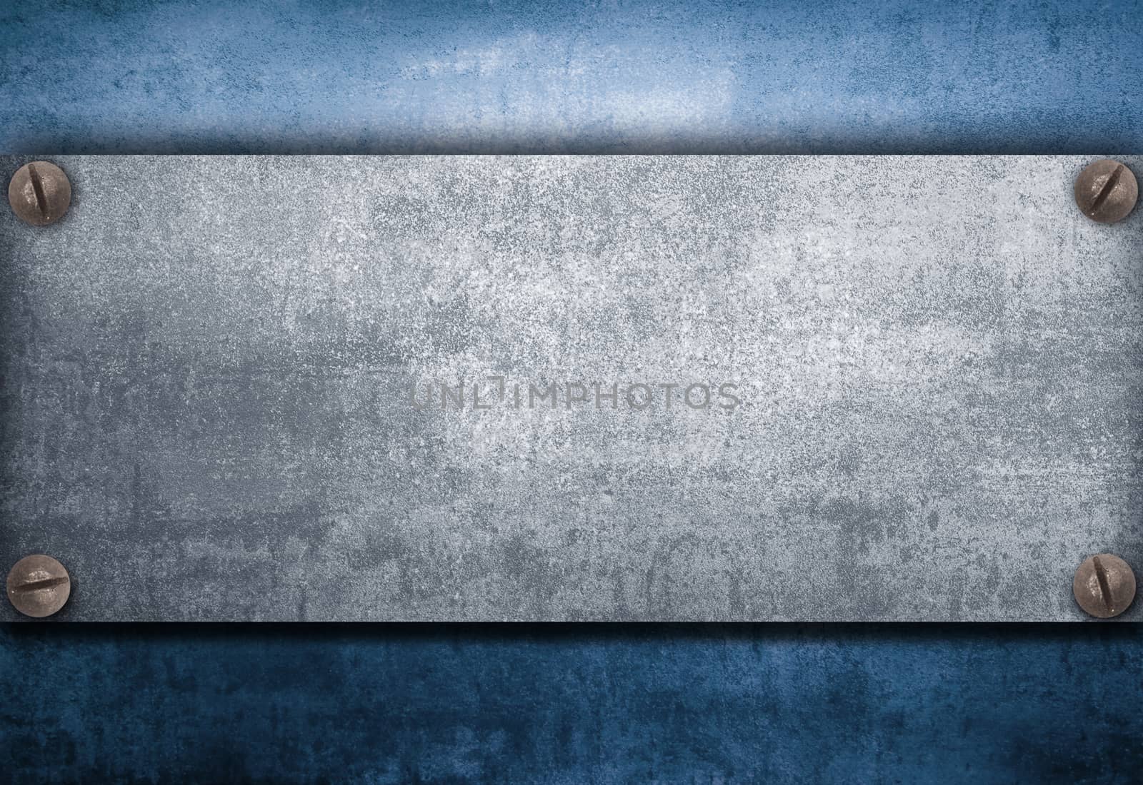 an industrial metal plate on a vintage background