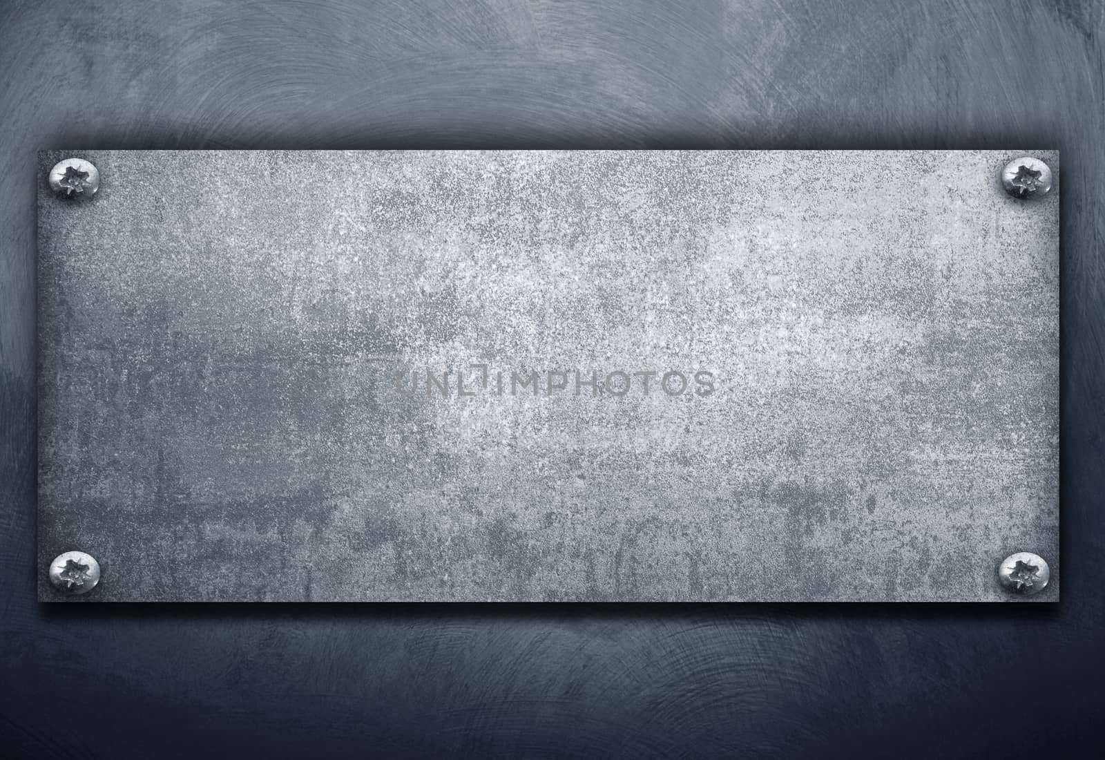 an industrial metal plate on a vintage background