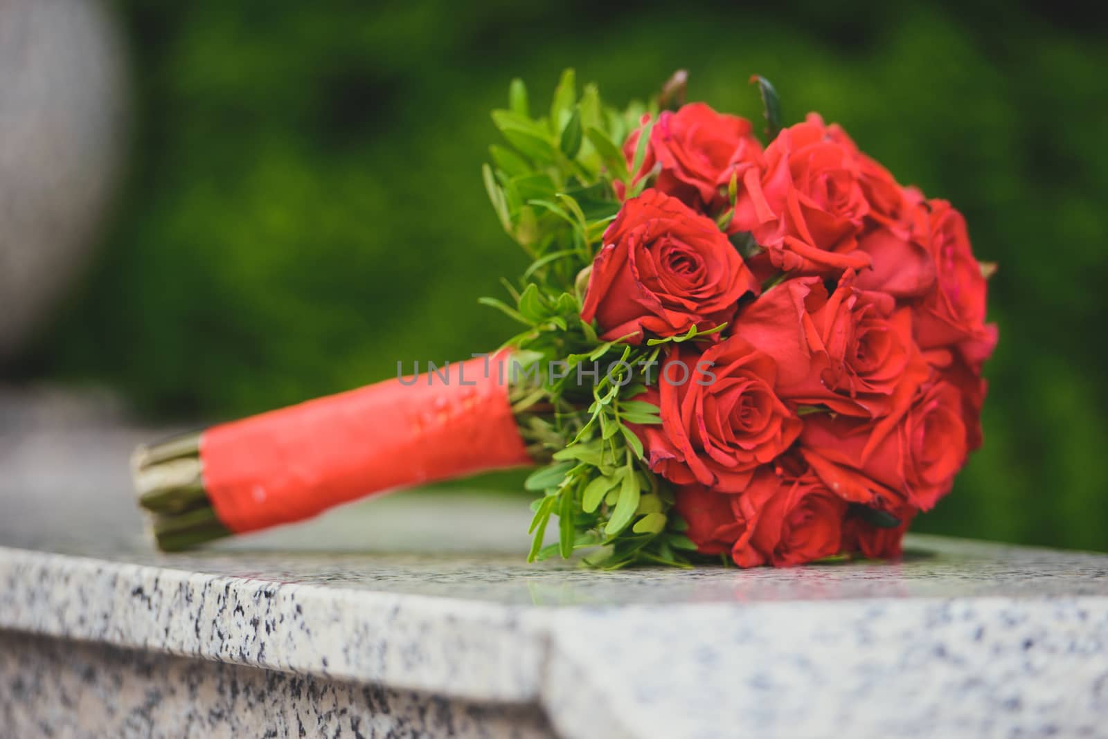 bouquet in the hands of the bride.