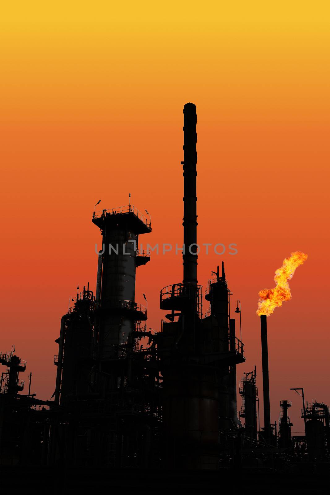Exterior view of plant for refining oil