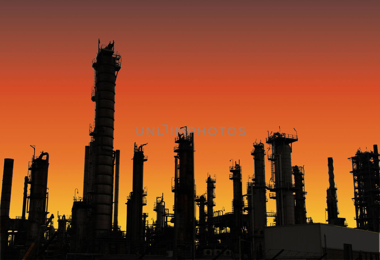 Exterior view of plant for refining oil