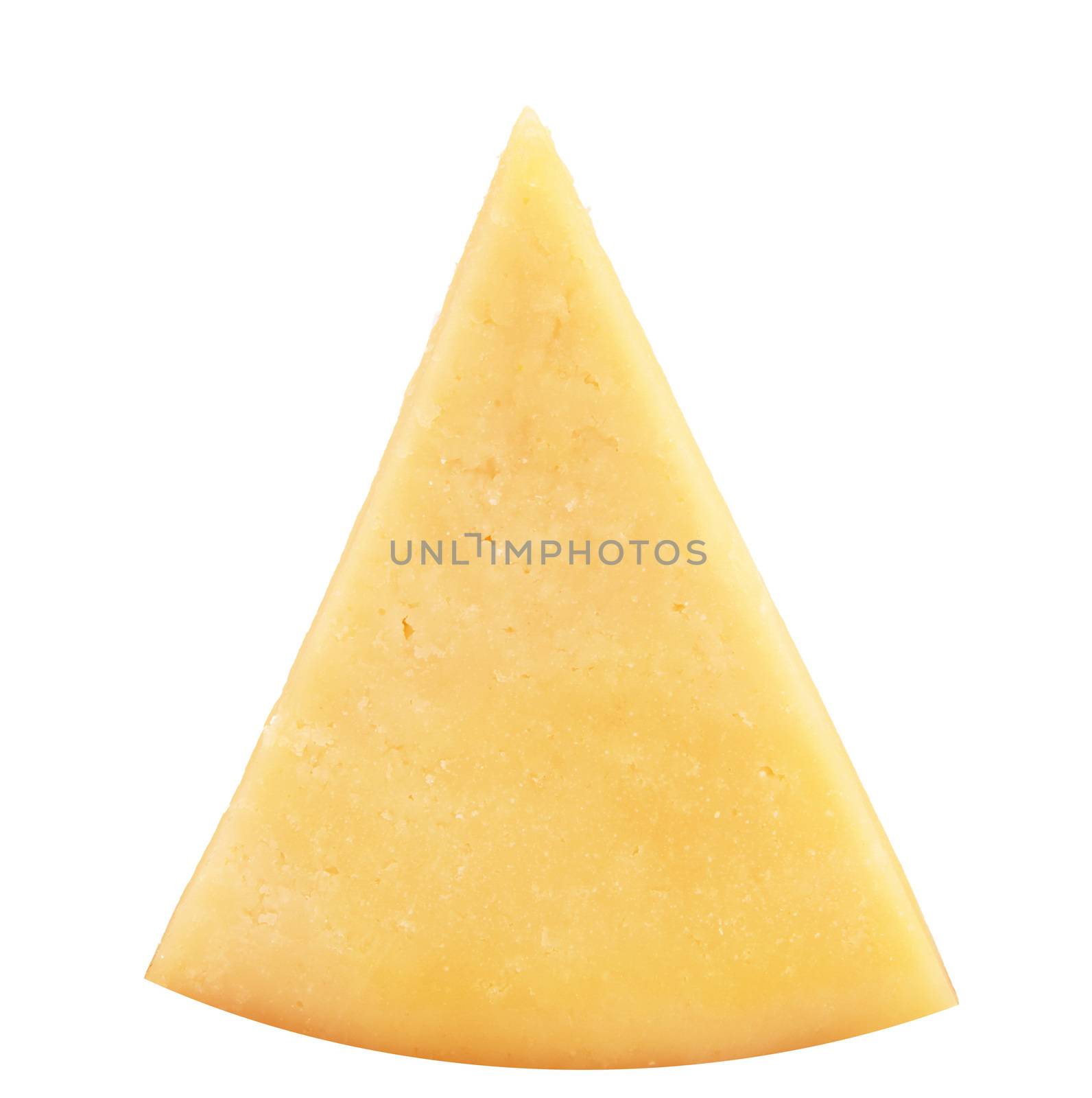 original italian cheese on white background