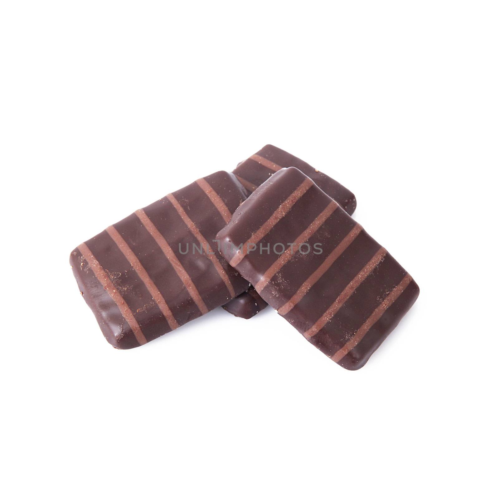 Crisp biscuits on white background
