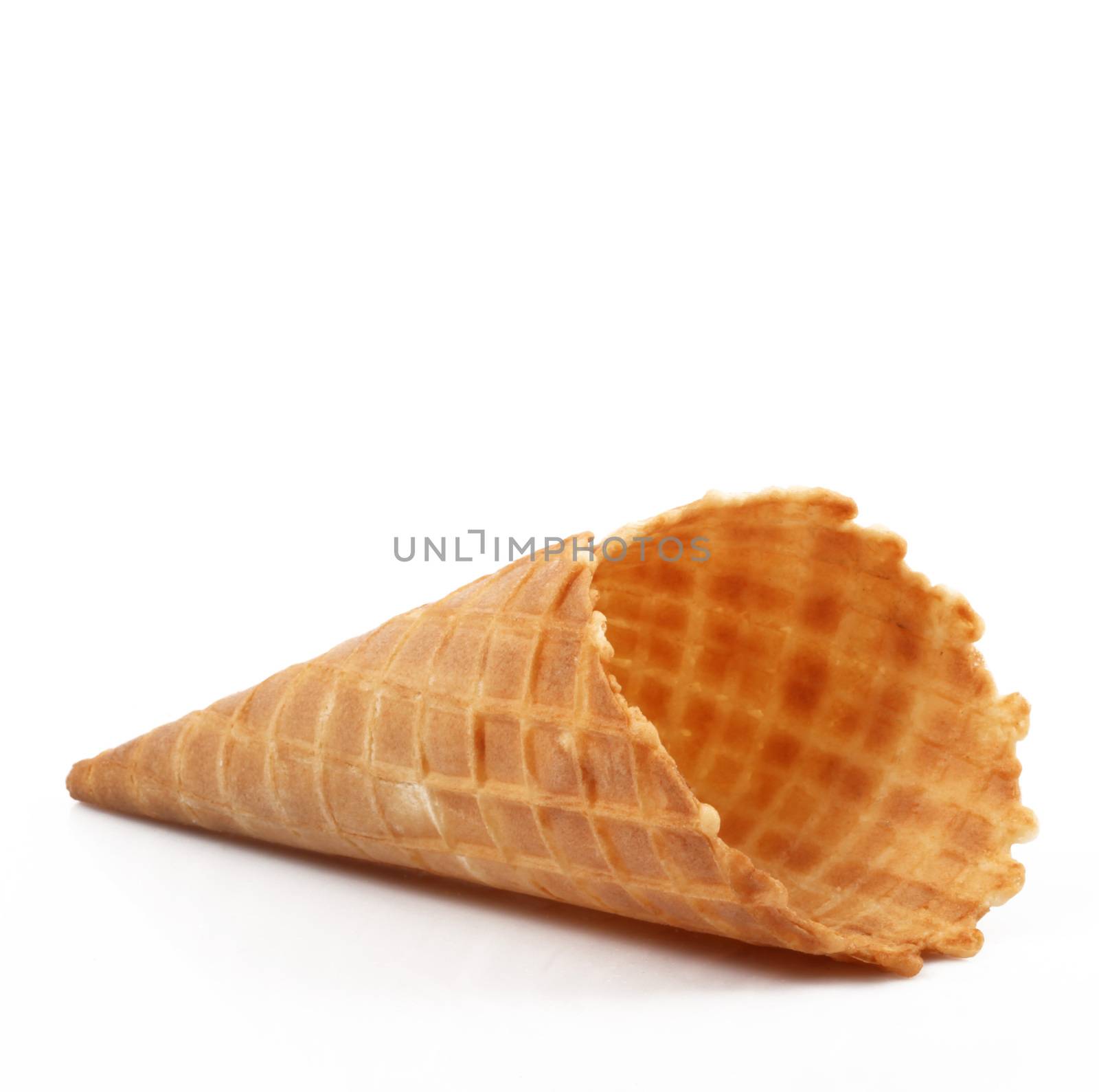 isolated cone for ice cream on white background