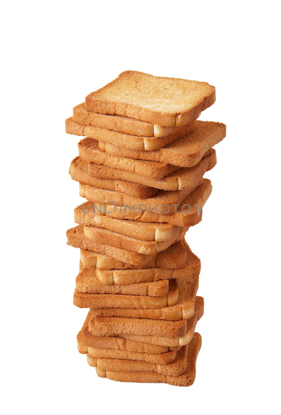 biscuit slice on white background