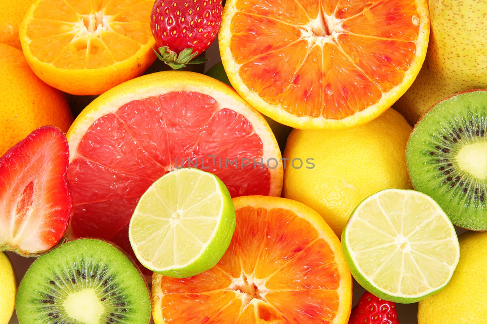 fresh mix fruit on background