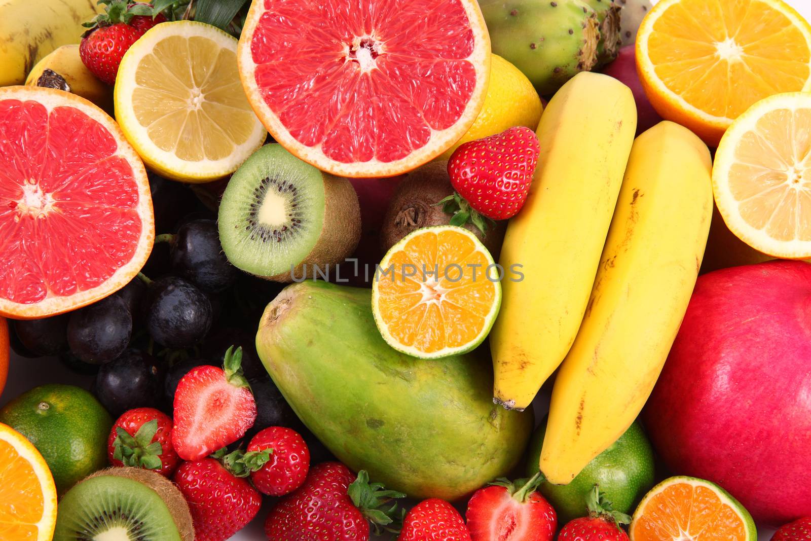 fresh mix fruit on background