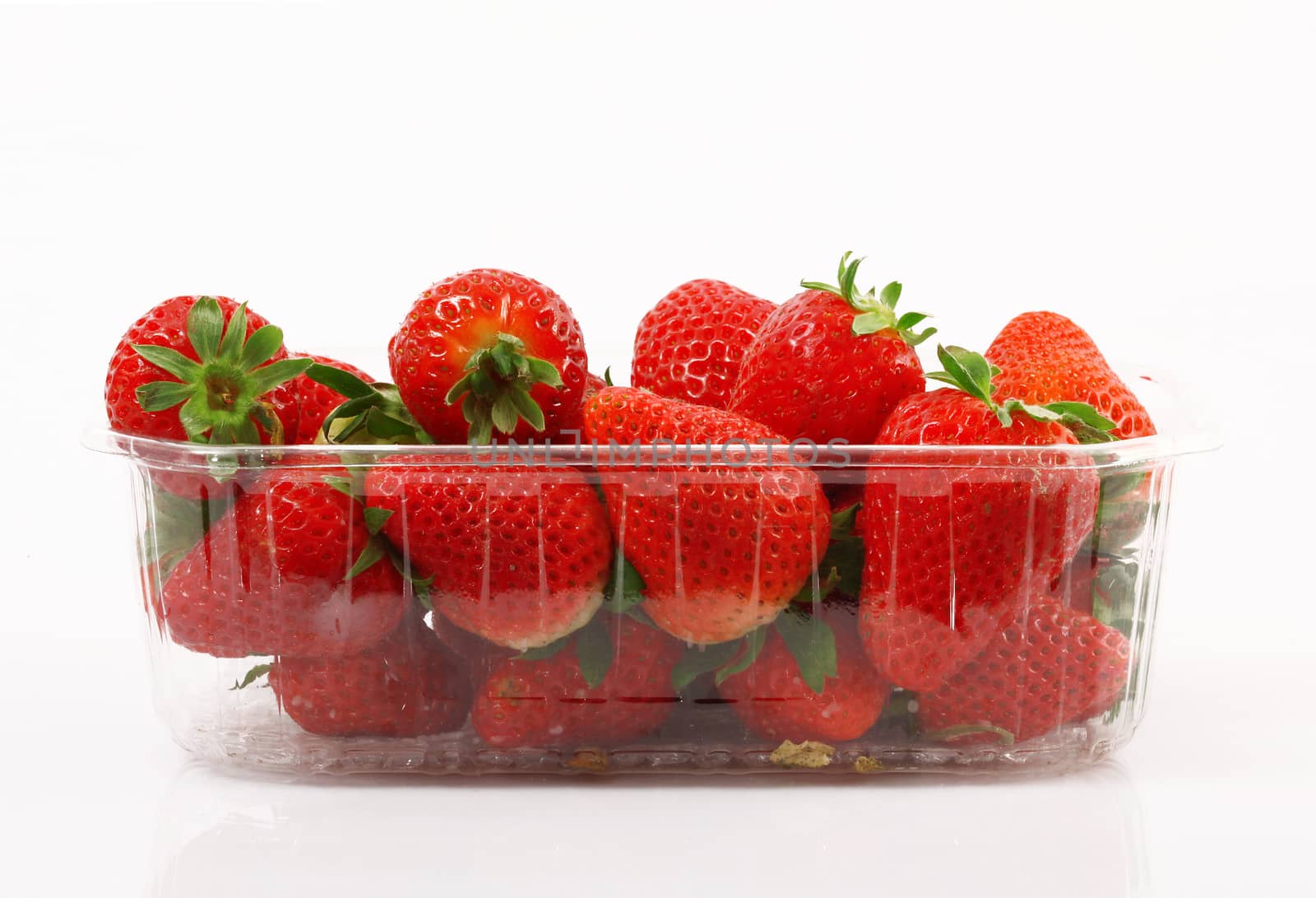 fresh strawberries on white background