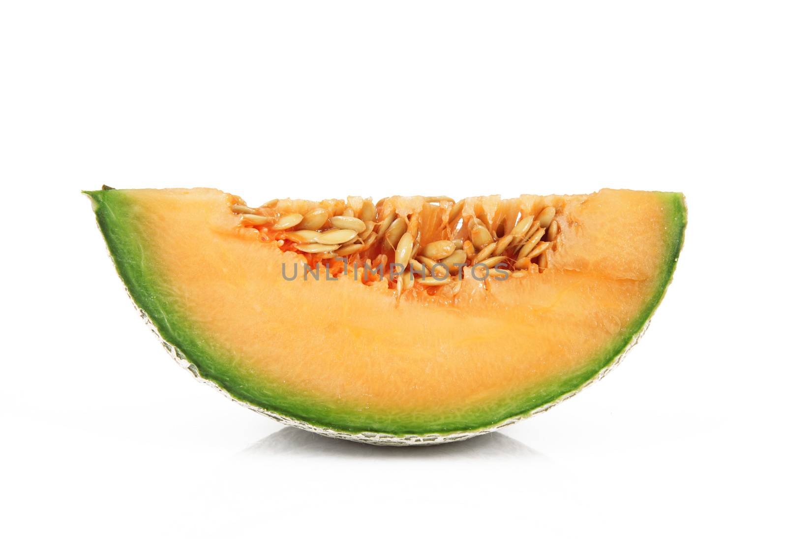 fresh melon on white background