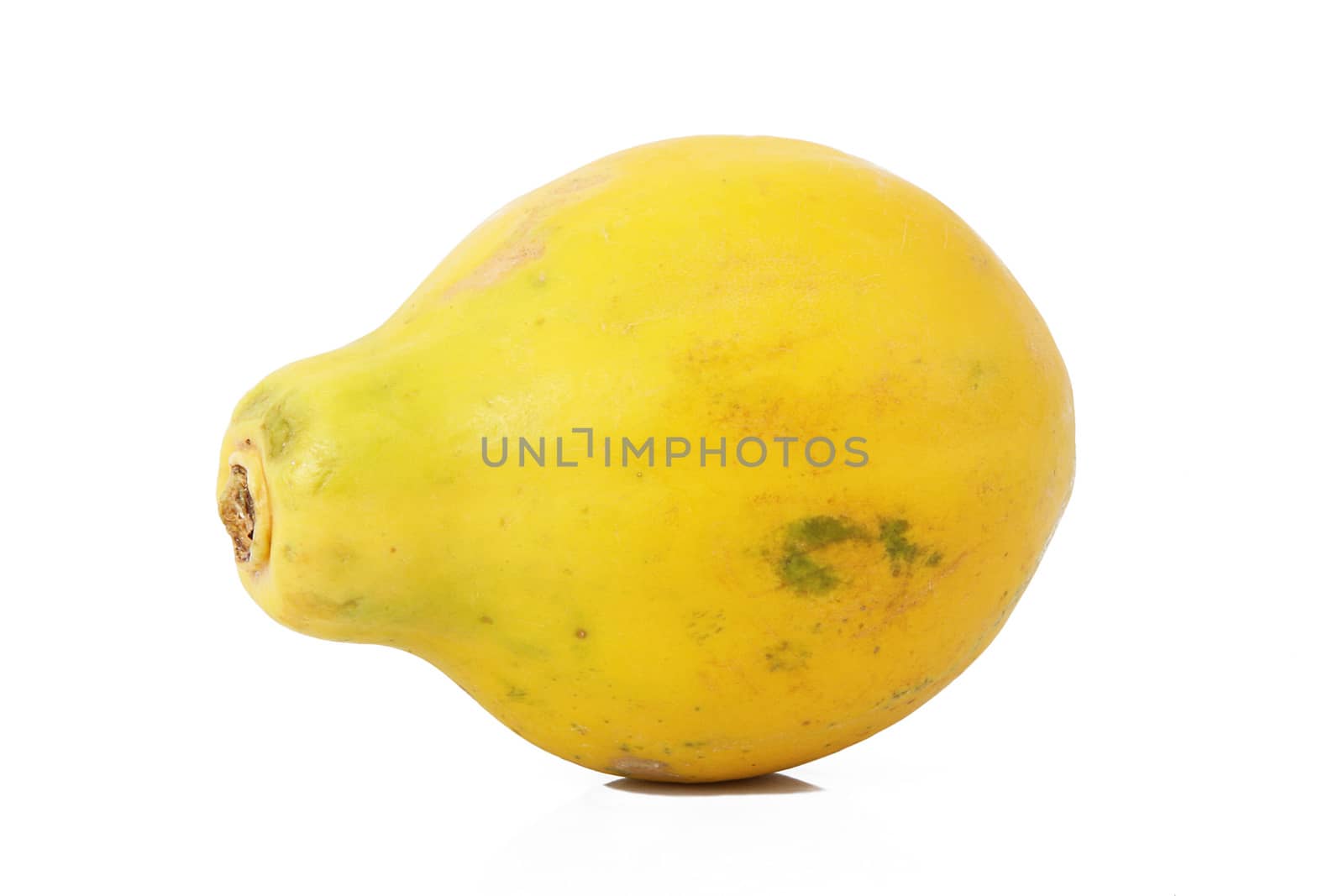 fresh papaya on white background