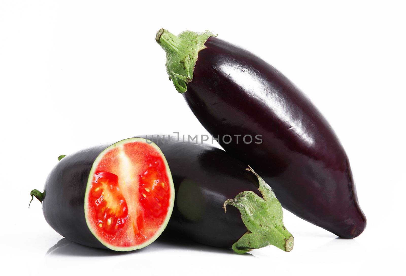 strange ibrid vegetable eggplant-tomato