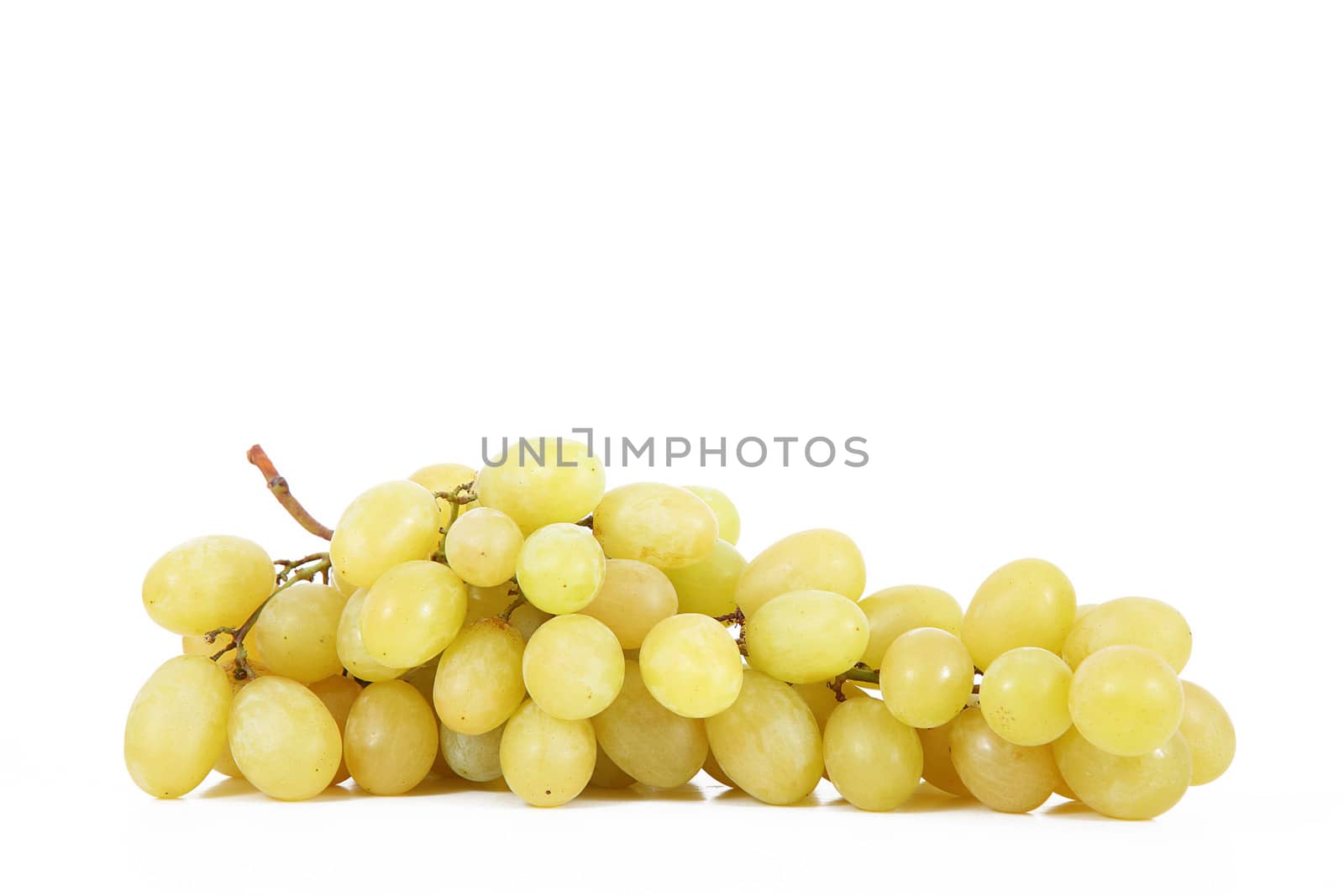 Bunch of grapes on white background