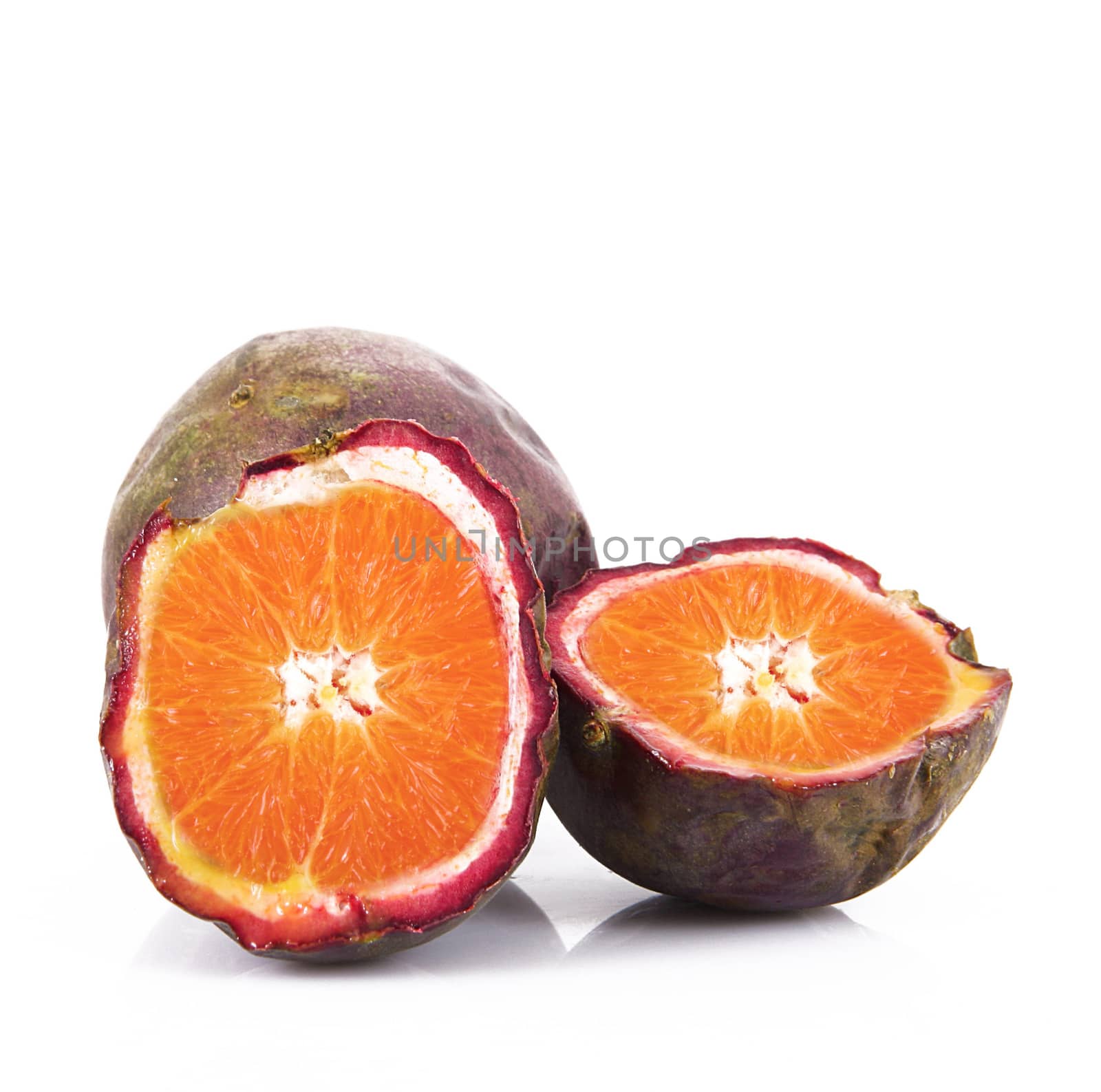 strange ibrid fruit passion fruit-orange