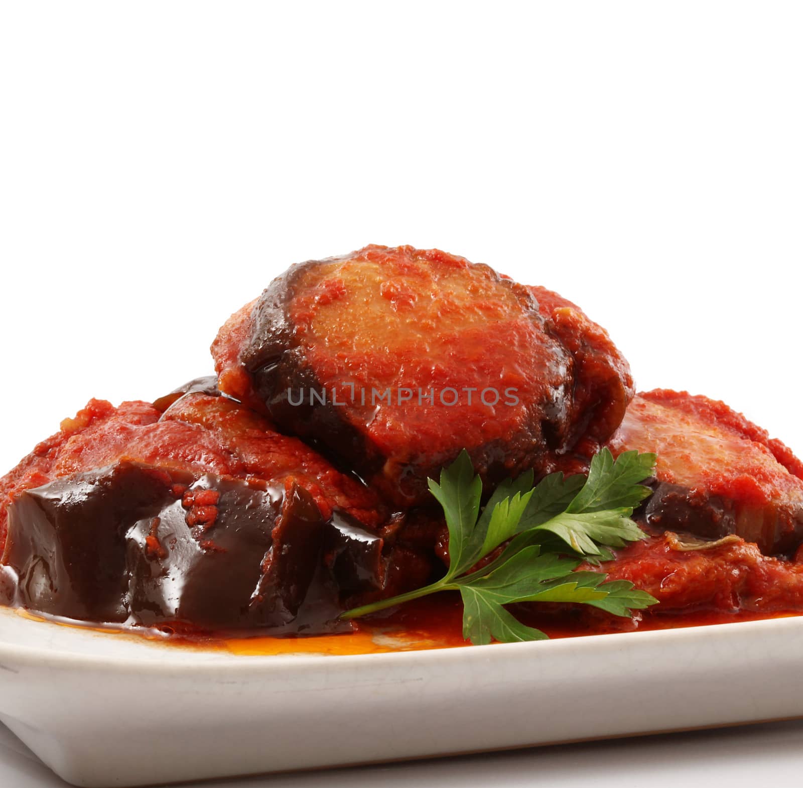 Exquisite eggplant dish with parmesan cheese