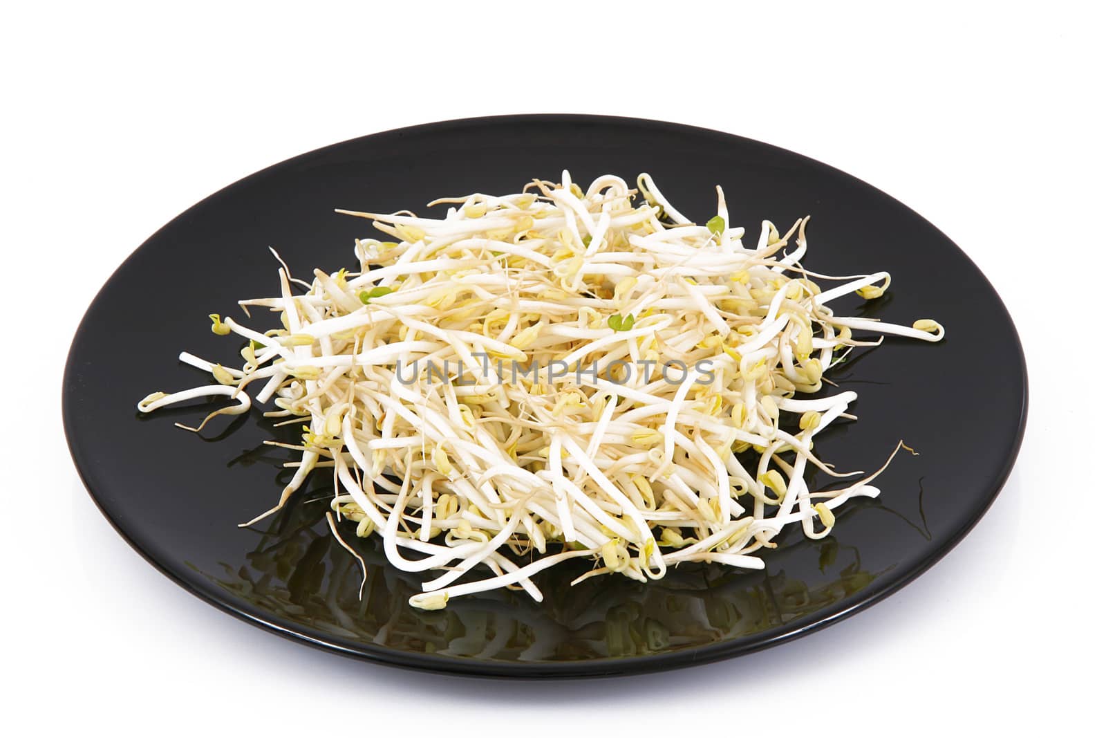 fresh soy dish on white background