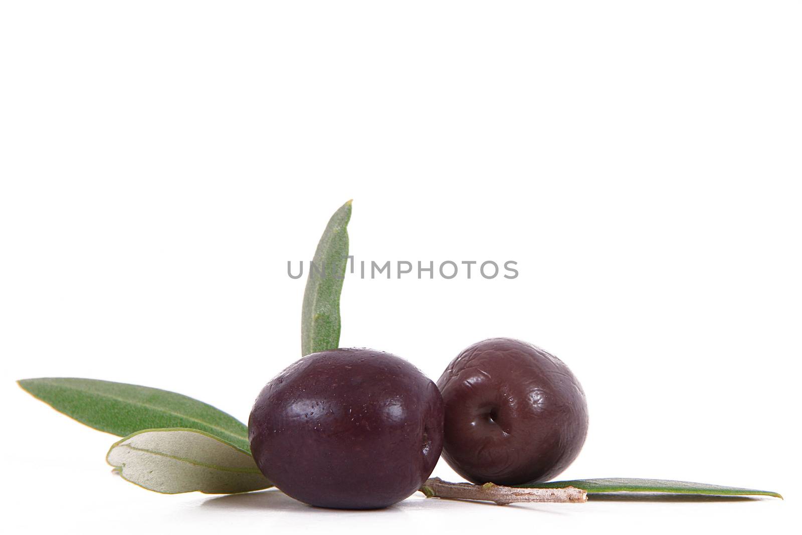 isolated olives on white background