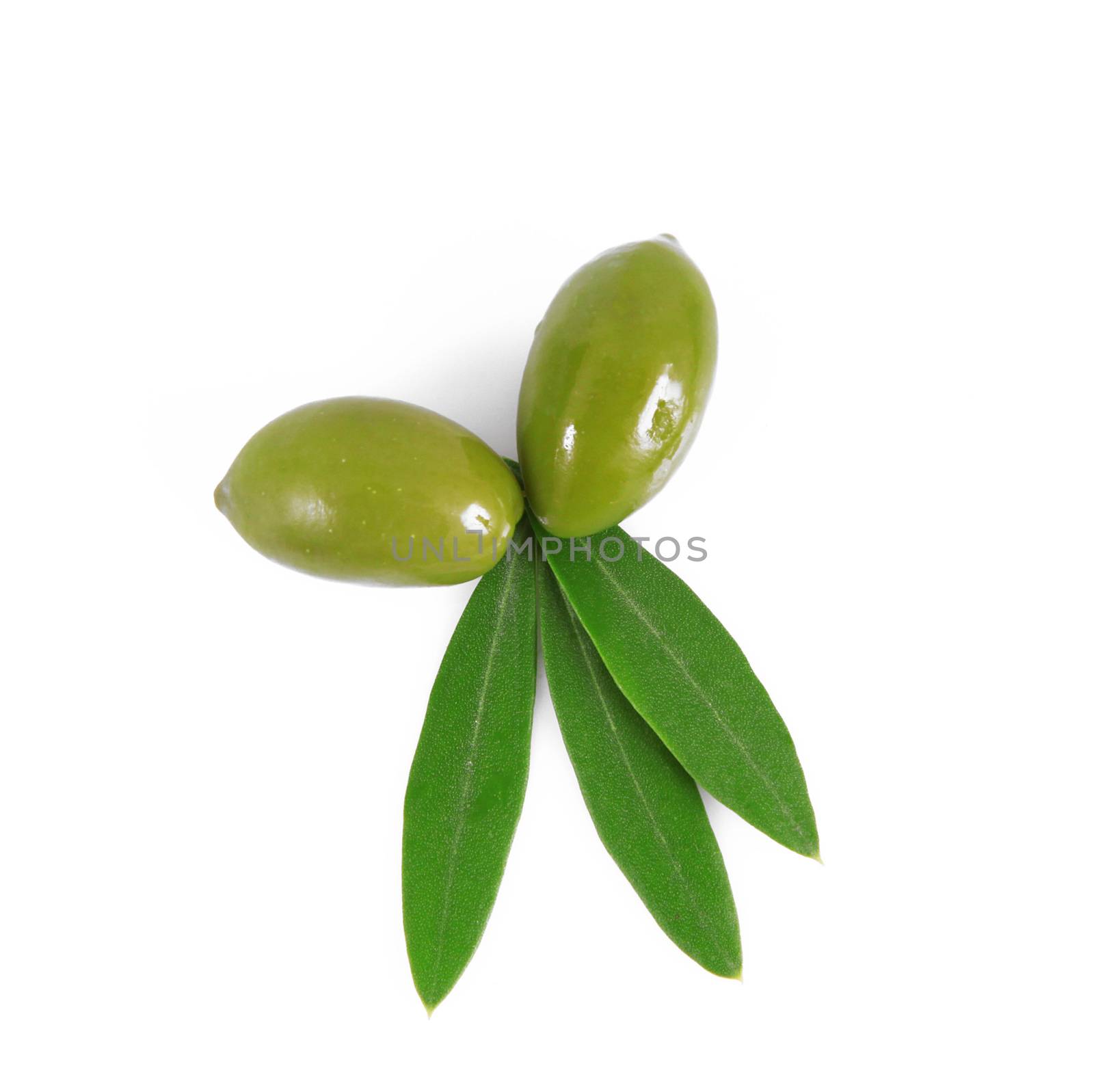 isolated olives on white background